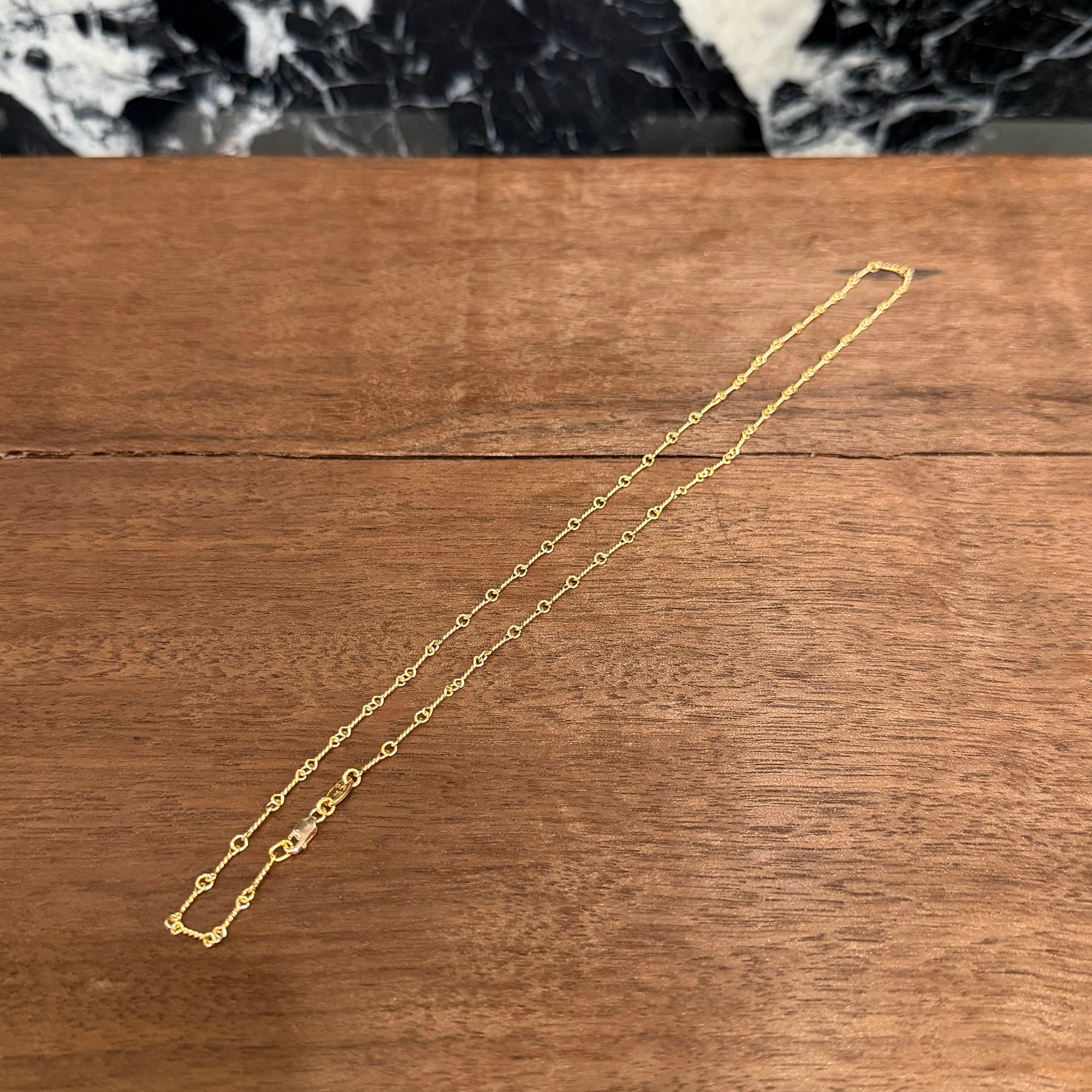 CHROME HEARTS 22K Twist Chain Necklace Size 20 Inch クロムハーツ 22K ツイストチェーン ネックレス サイズ 20インチ