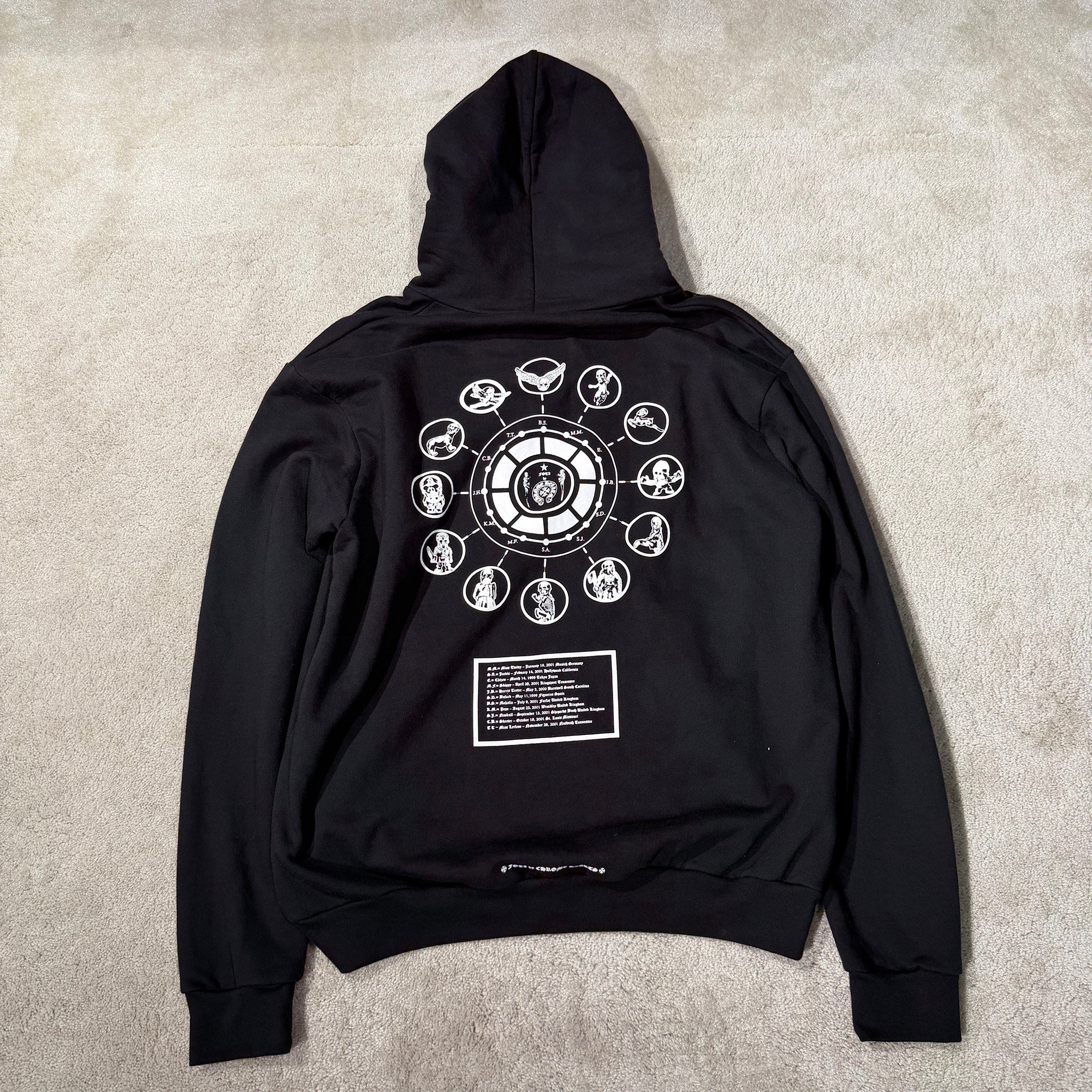 CHROME HEARTS FOTI Back All Set Foti Print Zip Up Hoodie Size M クロムハーツ フォティ バック オールセット フォティ プリント ジップアップ フーディ サイズM