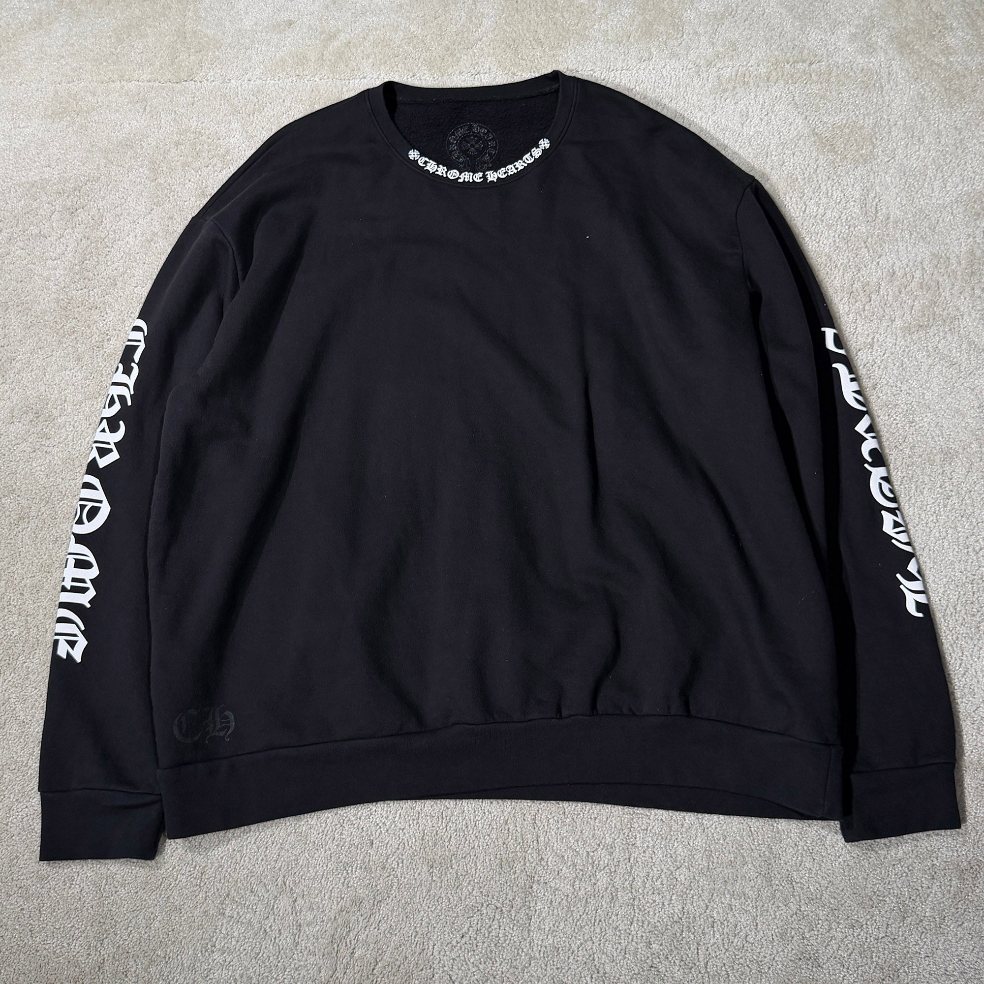 CHROME HEARTS Neck Logo Crewneck Sweatshirt Size XL クロムハーツ ネックロゴクルーネックスウェットシャツ サイズXL