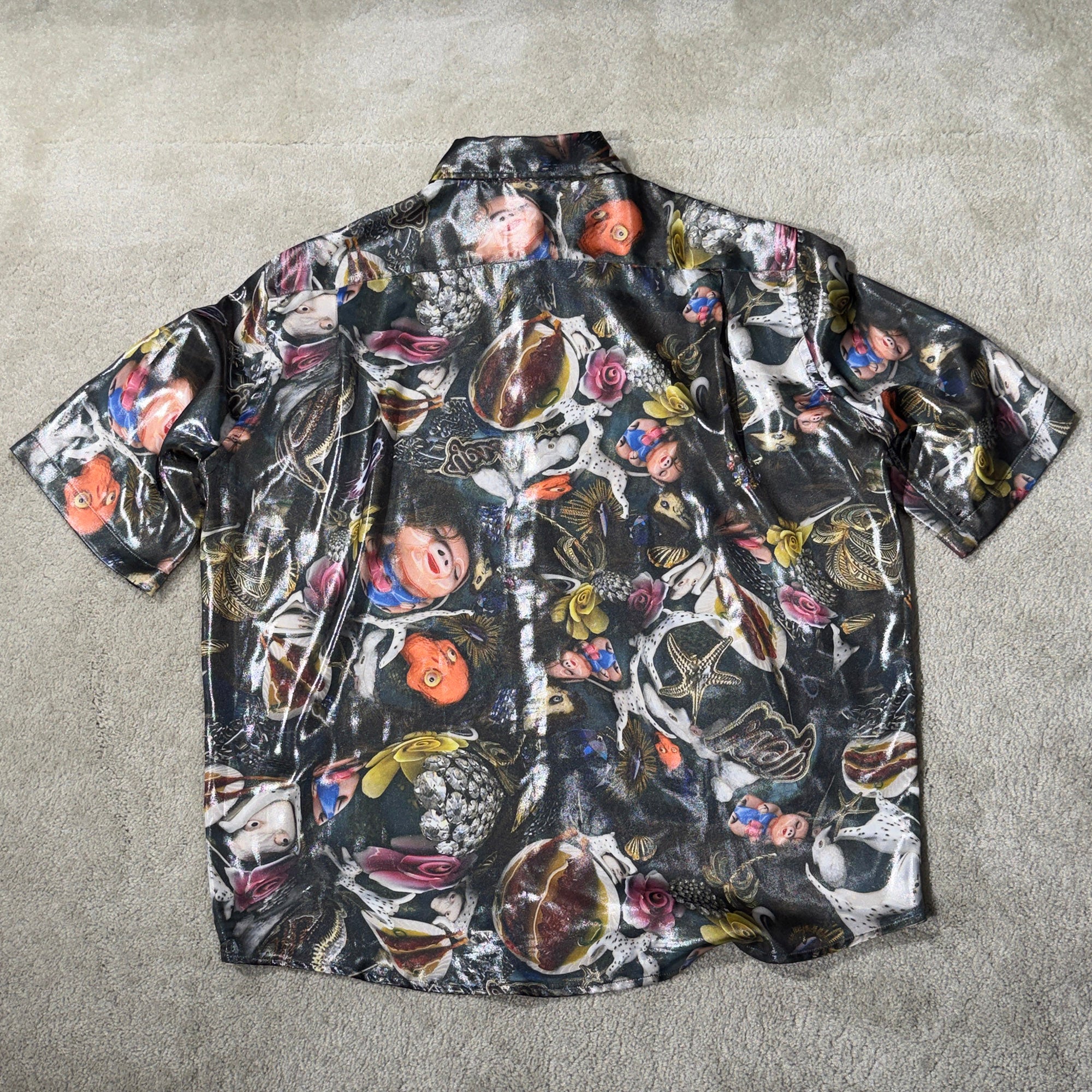Acne Studios × Per B. Sundberg 2024SS Sandrok Fluid Foiled Set Up BB0555-BDZ Size 48/48 アクネストゥディオズ×ペール スンドベルグ サンドロック フルイド フォイル セットアップ サイズ48/48