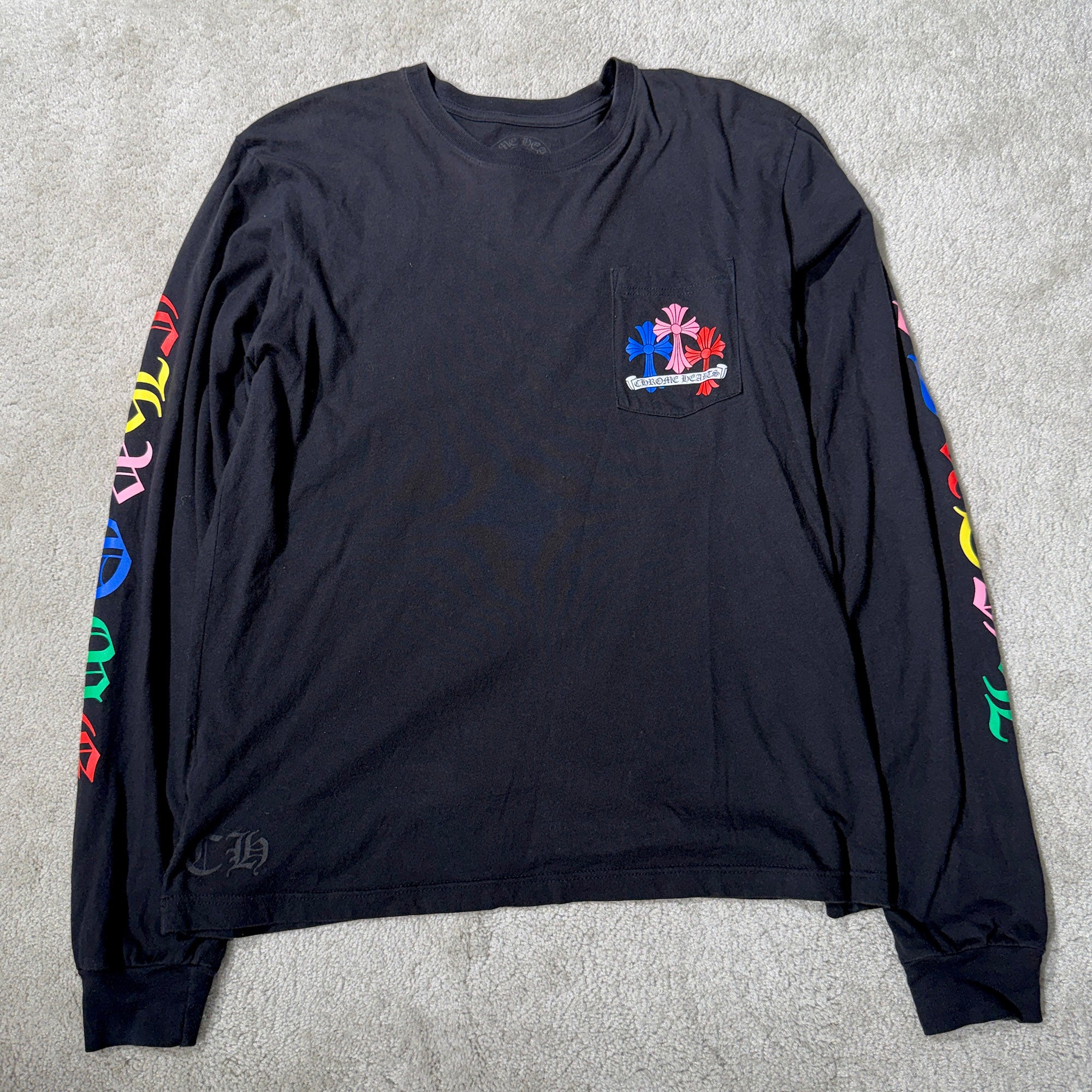 CHROME HEARTS 2021SS MLTCOL CEM CRS Long Sleeve Tee Size L クロムハーツ マルチカラー セメタリークロス ロングスリーブTシャツ サイズL