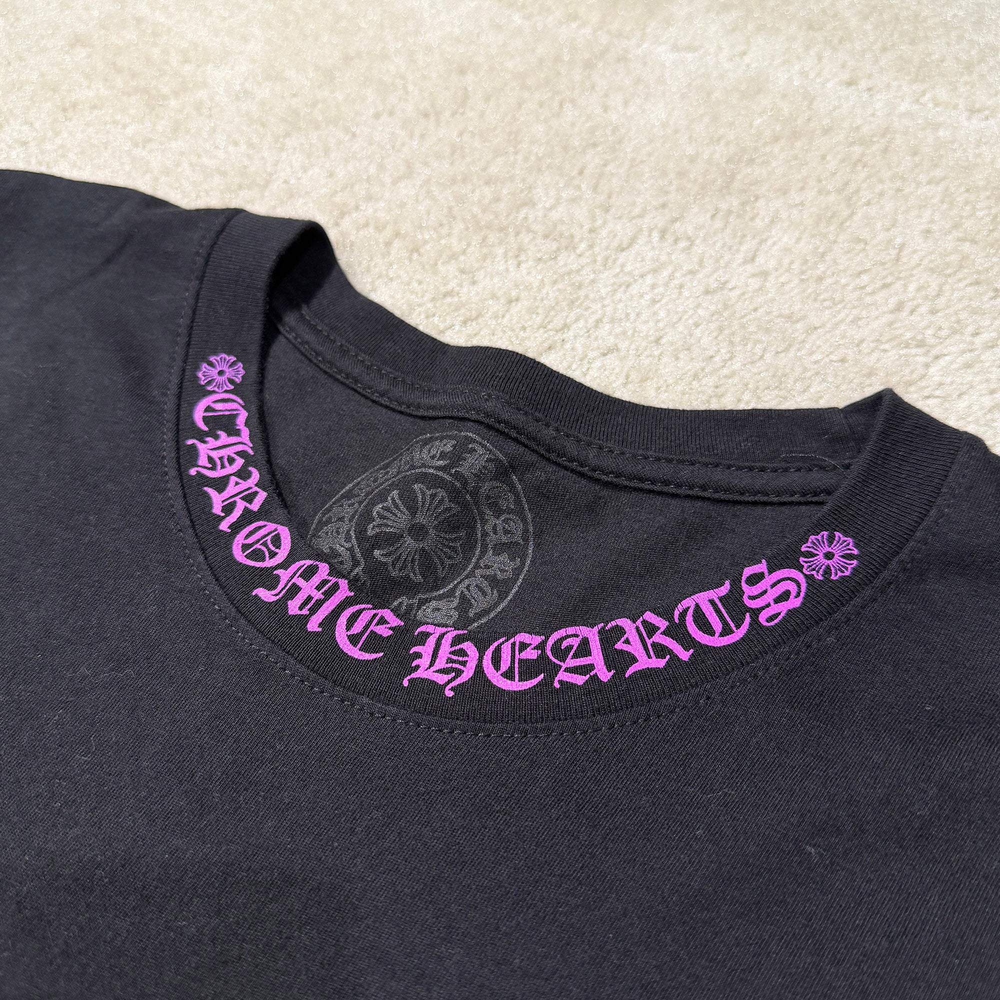CHROME HEARTS Old English Neck Logo Long Sleeve Tee Size L クロムハーツ オールドイングリッシュ ネックロゴ ロングスリーブTシャツ サイズL