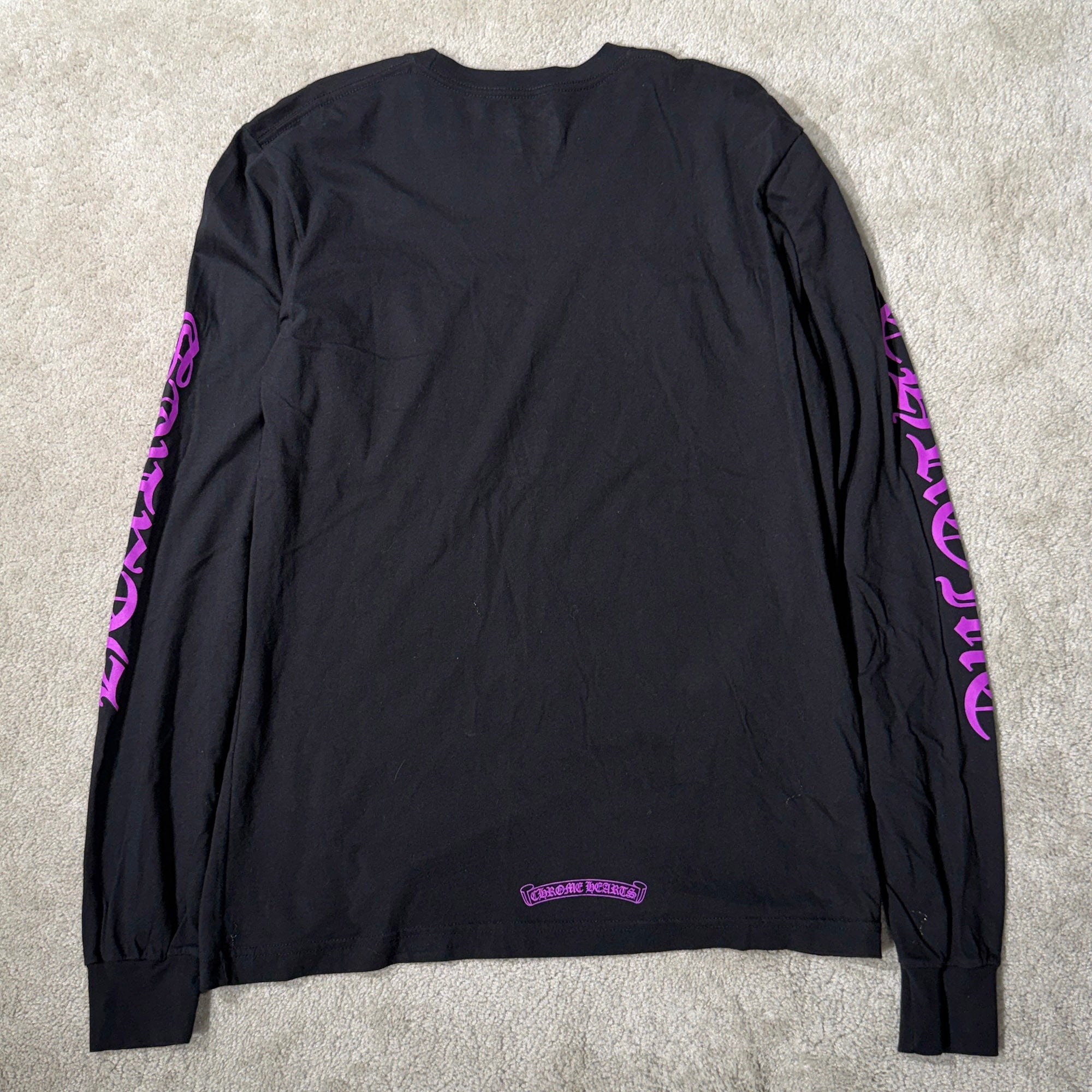 CHROME HEARTS Old English Neck Logo Long Sleeve Tee Size L クロムハーツ オールドイングリッシュ ネックロゴ ロングスリーブTシャツ サイズL