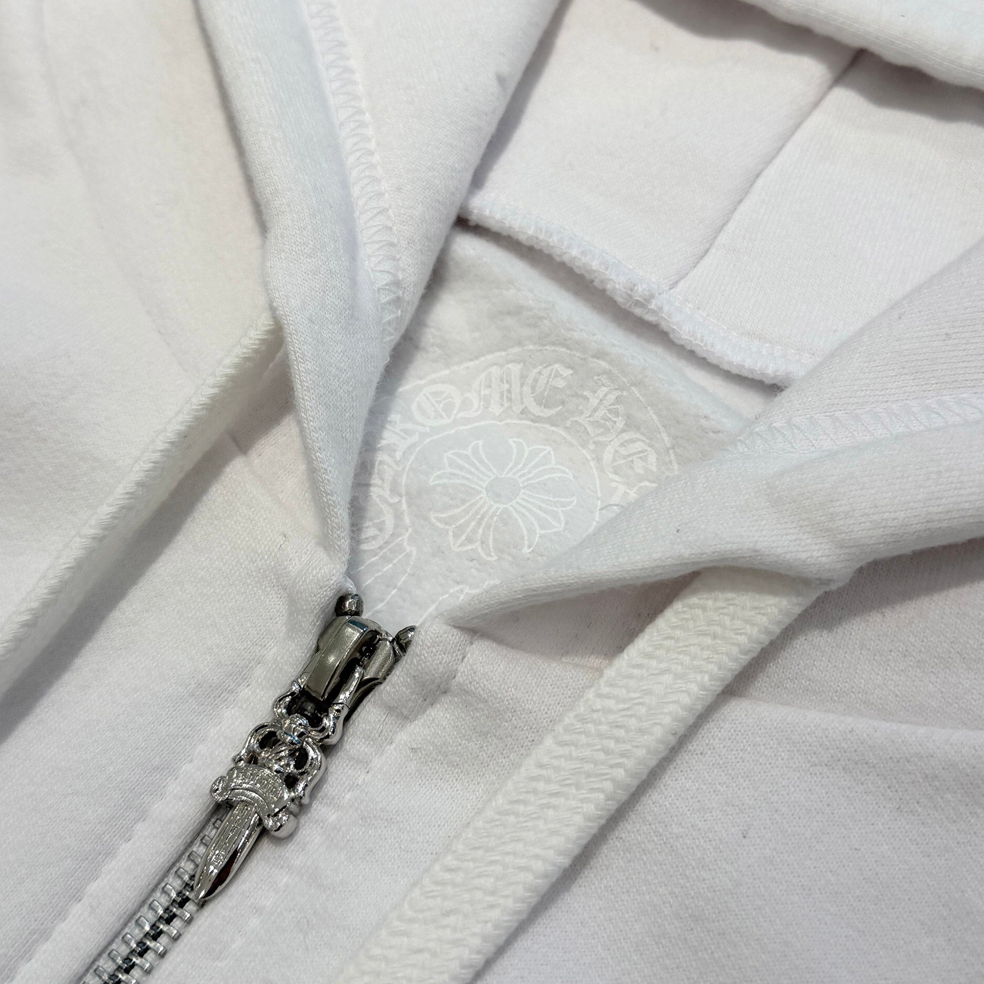CHROME HEARTS Back Scroll Label Logo Zip Up Hoodie Size M クロムハーツ バックスクロールラベルロゴジップアップフーディ サイズM