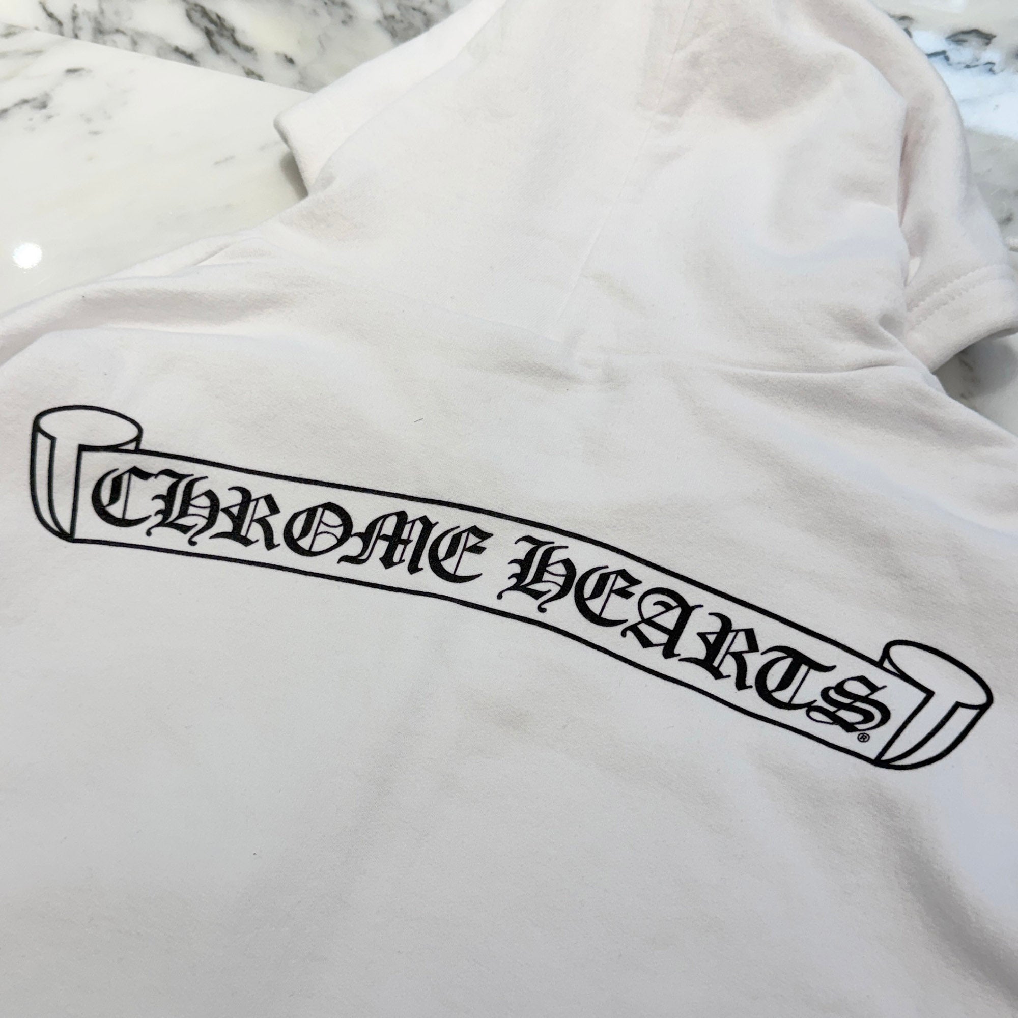 CHROME HEARTS Back Scroll Label Logo Zip Up Hoodie Size M クロムハーツ バックスクロールラベルロゴジップアップフーディ サイズM