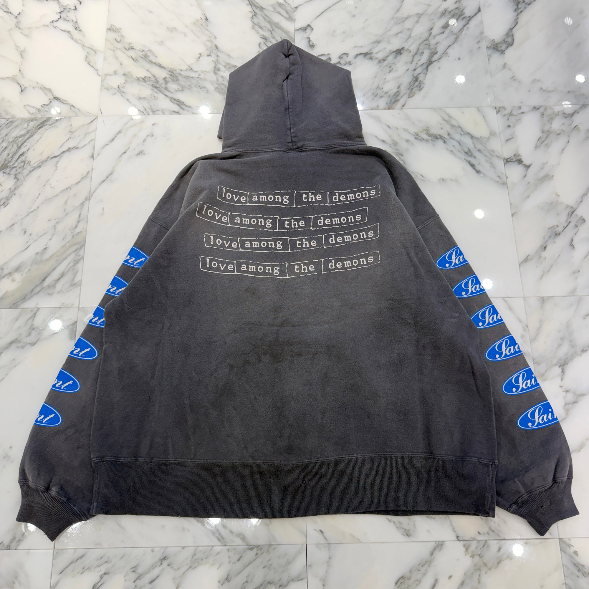 SAINT Mxxxxxx 2025AW "Love Among" Pullover Hoodie SM-HR1-0000-053 Size XL セントマイケル "ラブ・アモング" プルオーバーフーディ サイズXL
