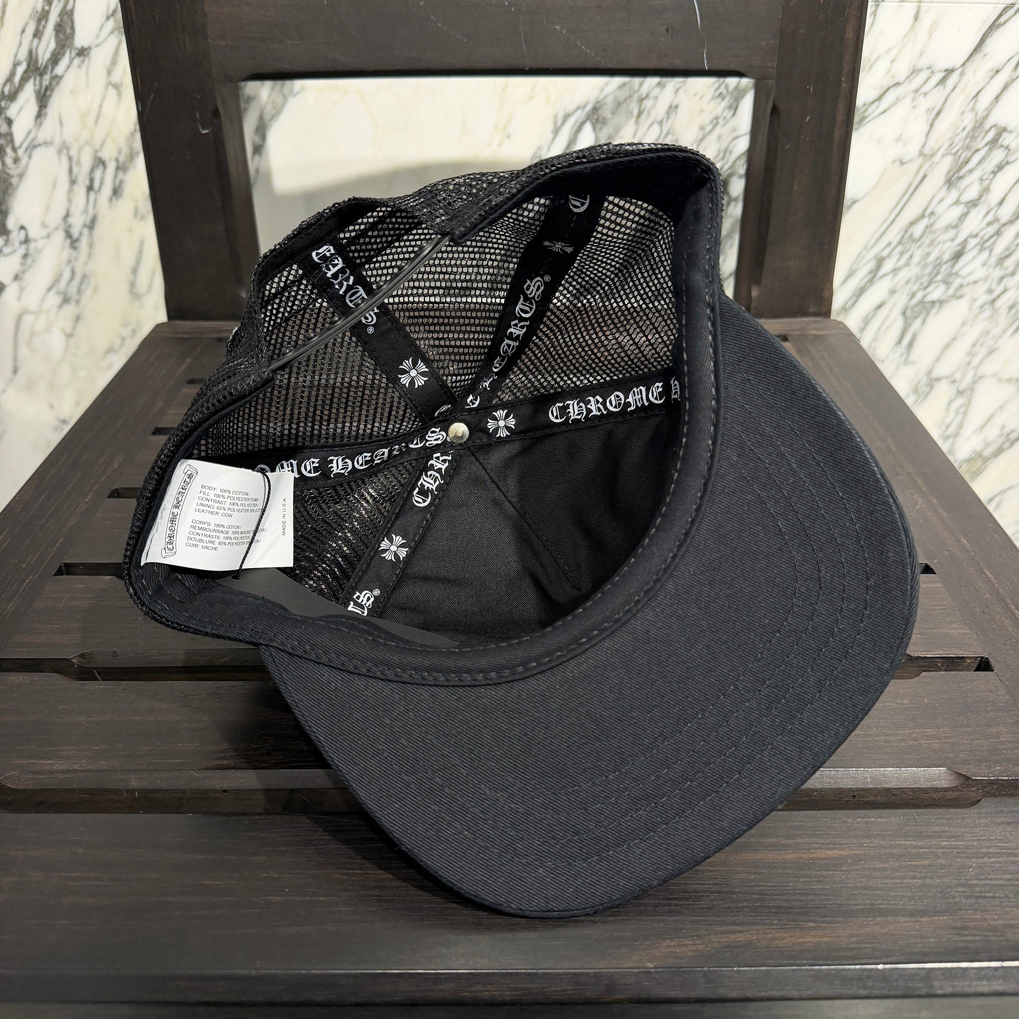 CHROME HEARTS Camo Triple Cross Leather Patch Trucker Cap ONE SIZE (51-61) クロムハーツ カモ トリプルクロス レザーパッチ トラッカーキャップ サイズONE SIZE (51-61)