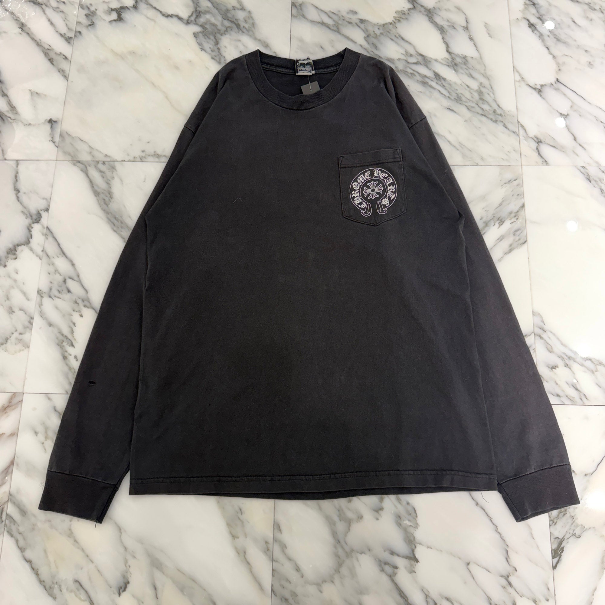 CHROME HEARTS Paris Limited Floral Cross 18 Avenue Long Sleeve Tee Size L クロムハーツ パリ限定 フローラルクロス 18アヴェニュー ロングスリーブ Tシャツ サイズL