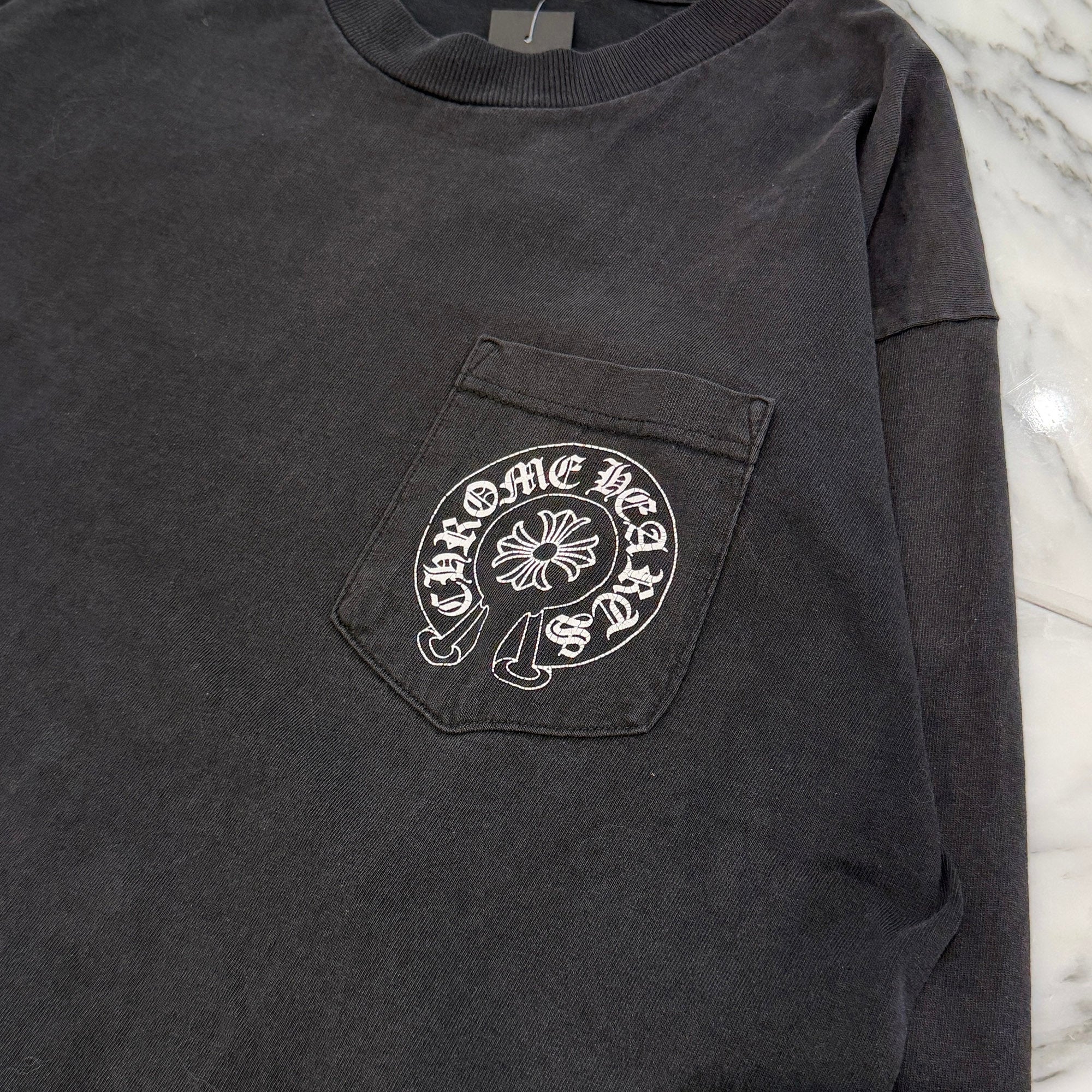 CHROME HEARTS Paris Limited Floral Cross 18 Avenue Long Sleeve Tee Size L クロムハーツ パリ限定 フローラルクロス 18アヴェニュー ロングスリーブ Tシャツ サイズL