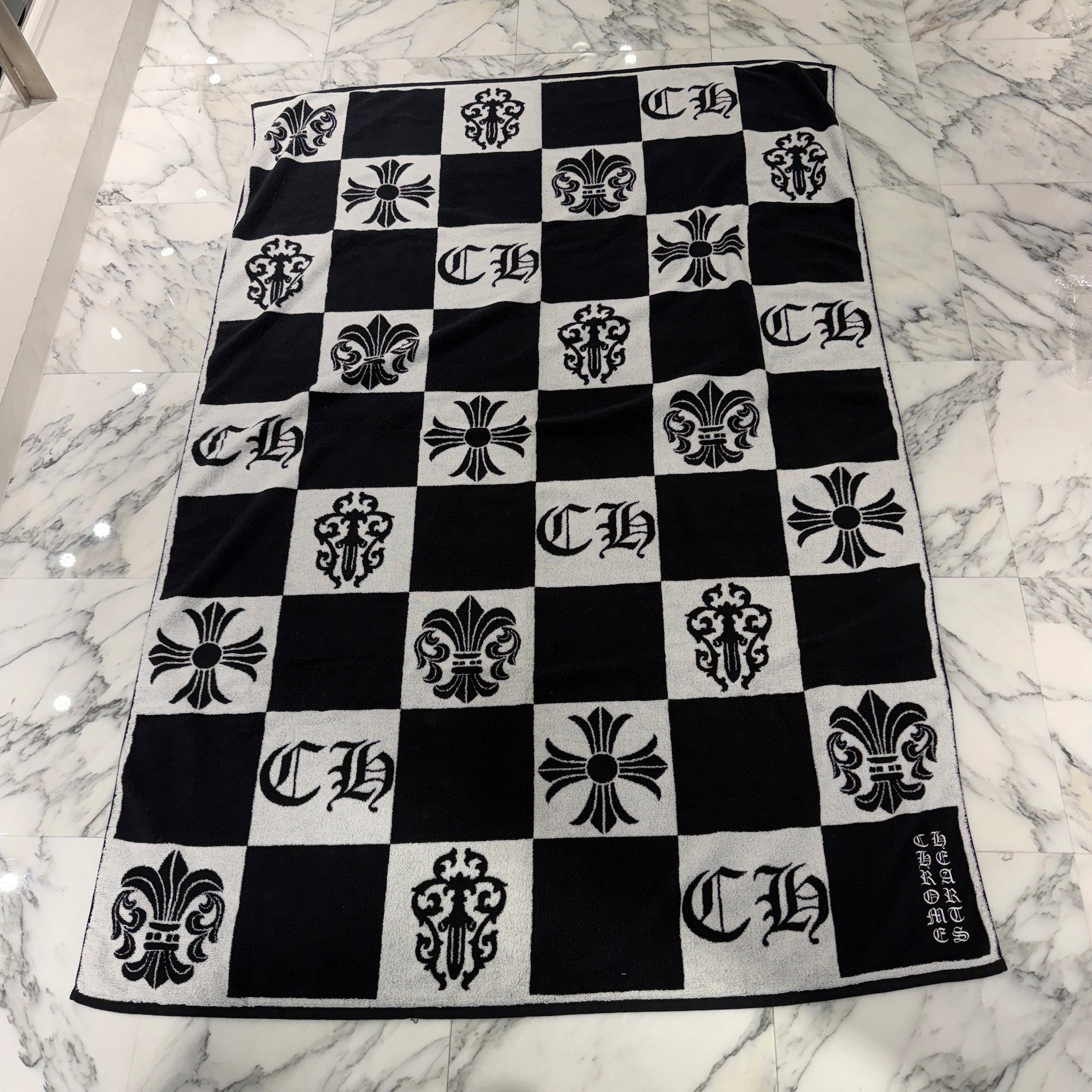 CHROME HEARTS Multi Logo Jacquard Beach Towel クロムハーツ マルチロゴ ジャカード ビーチタオル