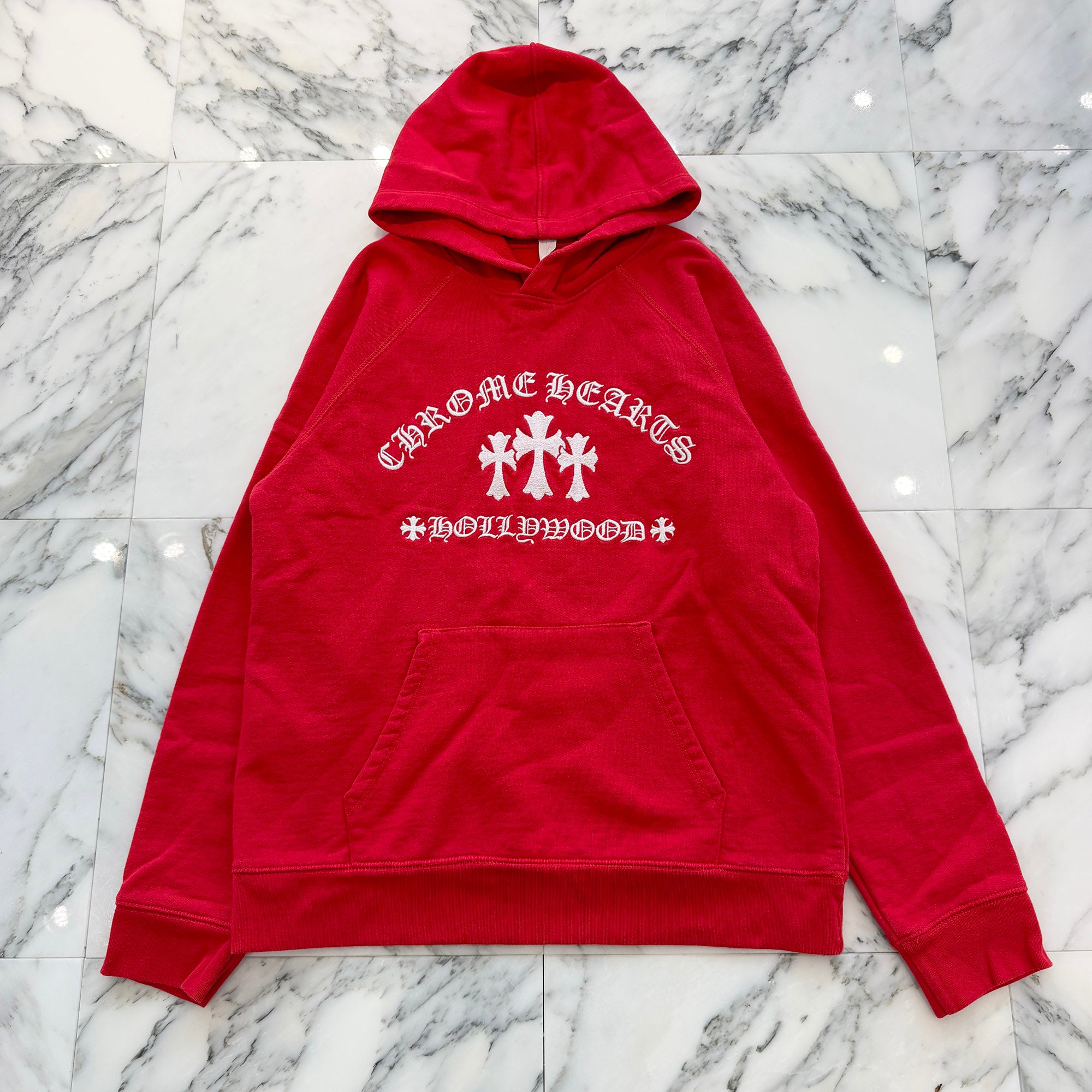 CHROME HEARTS King Taco 3 Cemetery Cross Embroidery Pullover Hoodie Size L クロムハーツ キングタコ 3セメタリークロス刺繍 プルオーバーフーディ サイズL