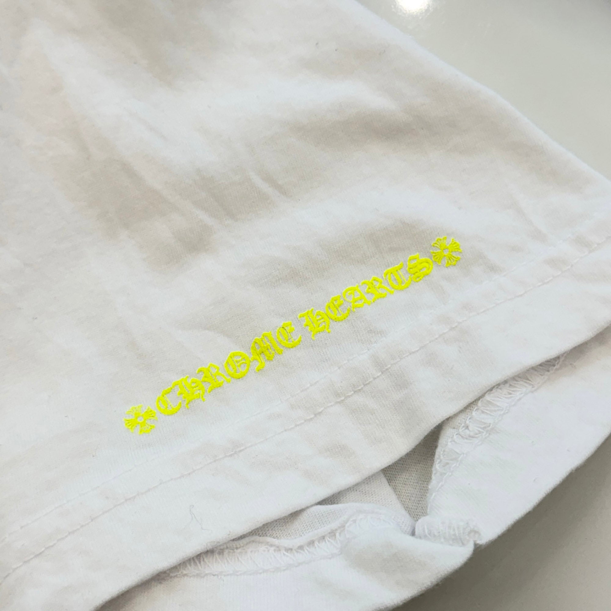 CHROME HEARTS Neon Yellow Horseshoe Tee Size L クロムハーツ ネオンイエロー ホースシュー Tシャツ サイズL