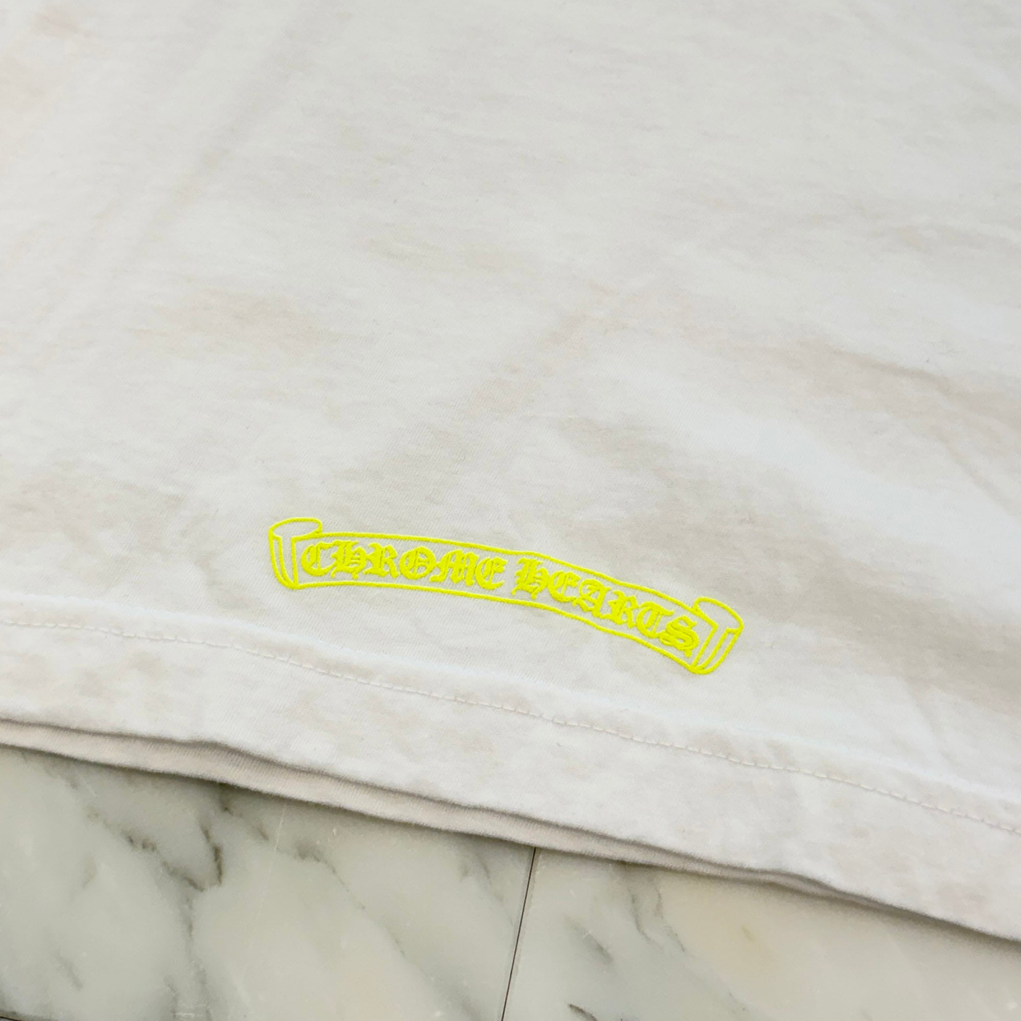 CHROME HEARTS Neon Yellow Horseshoe Tee Size L クロムハーツ ネオンイエロー ホースシュー Tシャツ サイズL