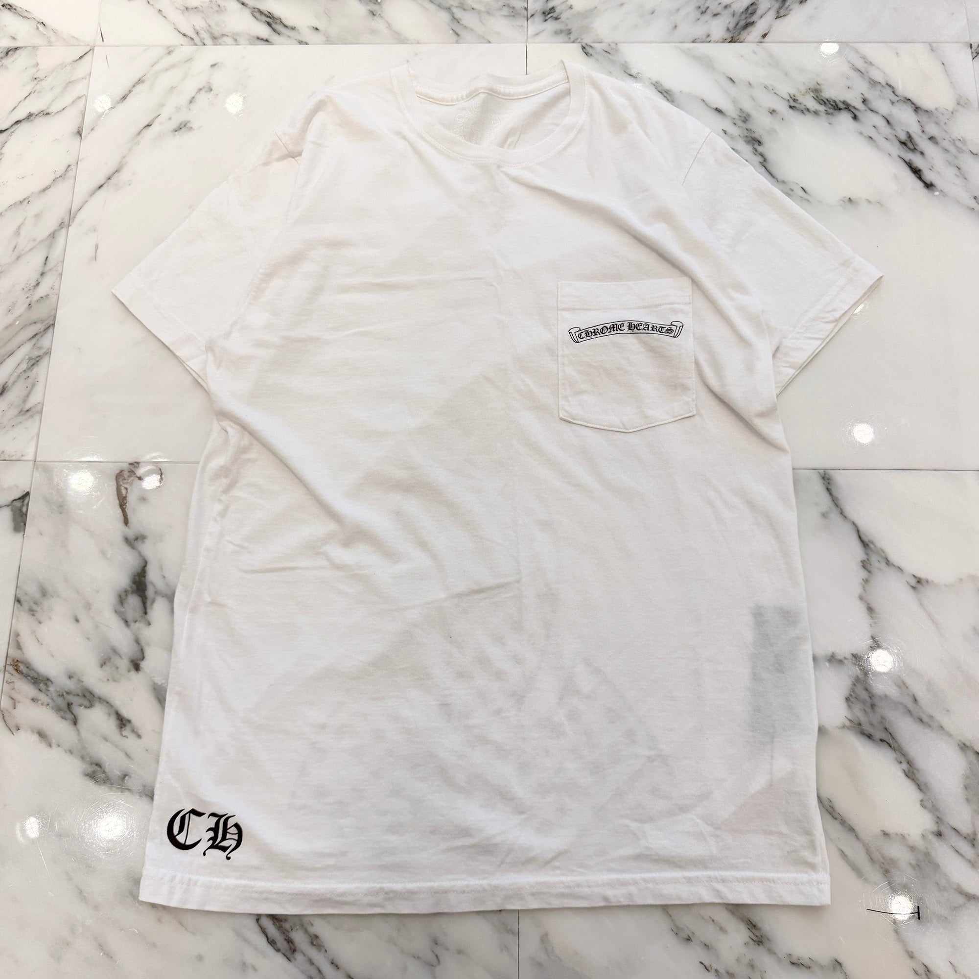 CHROME HEARTS Back Multi Logo Flare Knee Tee Size M クロムハーツ バッグマルチロゴ フレアニーTシャツ サイズM