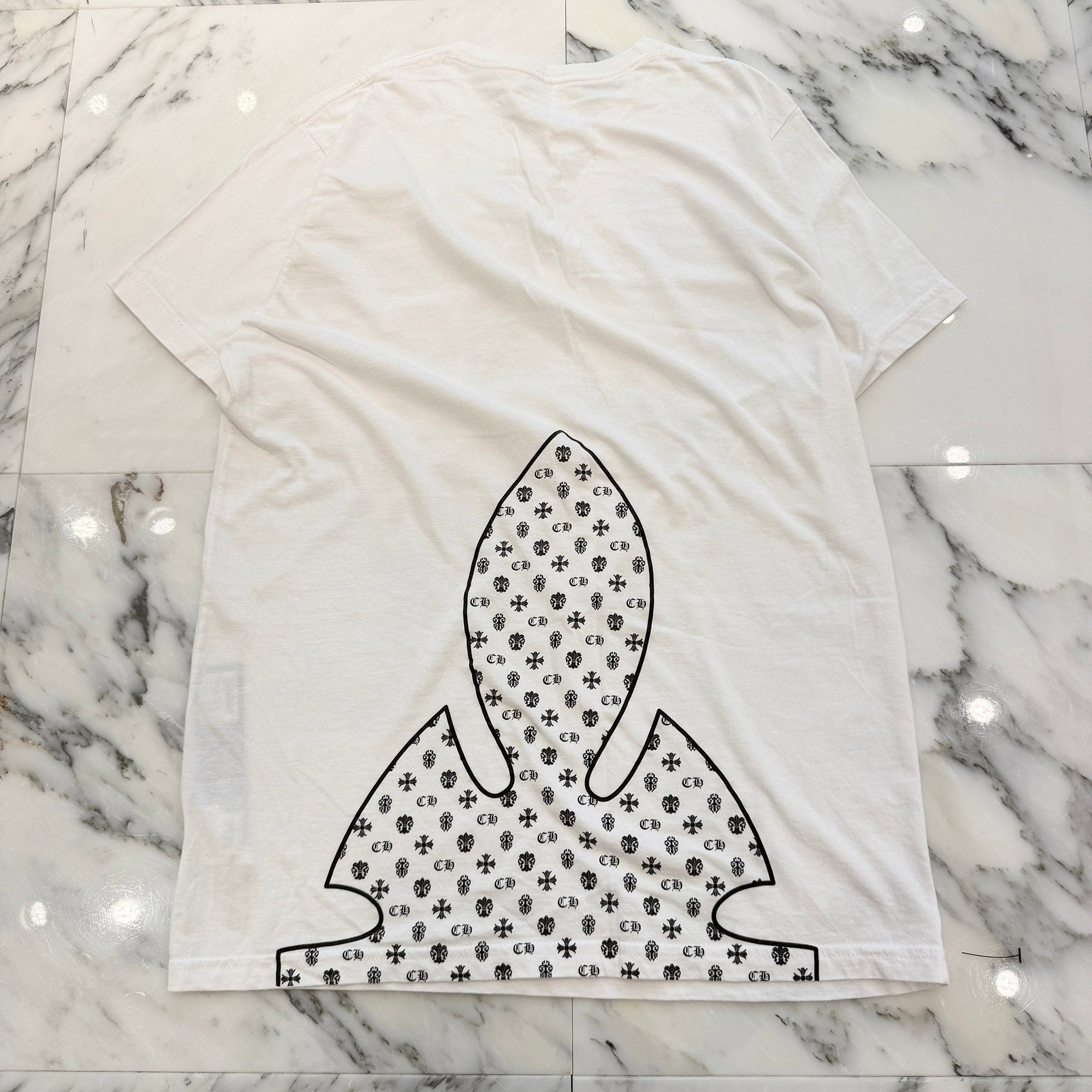 CHROME HEARTS Back Multi Logo Flare Knee Tee Size M クロムハーツ バッグマルチロゴ フレアニーTシャツ サイズM