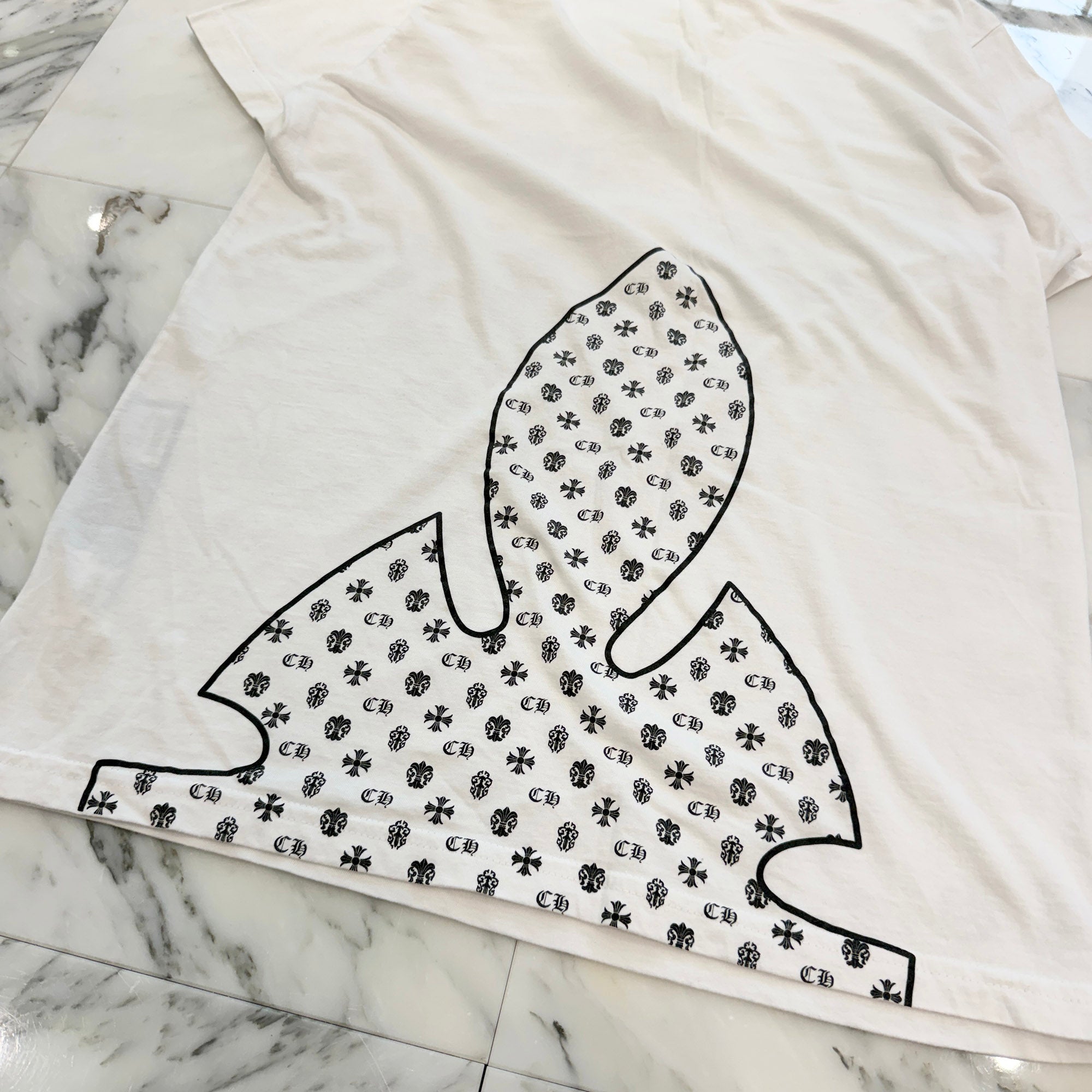 CHROME HEARTS Back Multi Logo Flare Knee Tee Size M クロムハーツ バッグマルチロゴ フレアニーTシャツ サイズM