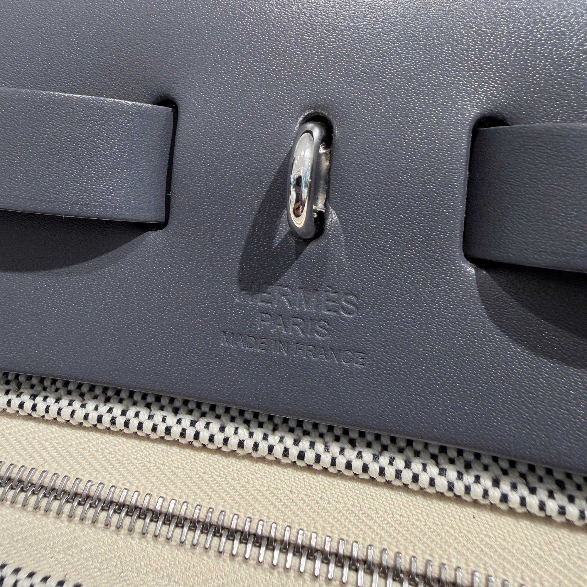 HERMES Herbag Zip 31 Hand Bag "Ecru/Ardoise" G刻印 エルメス エールバッグ・ジップ 31 "エクリュ/アルドワーズ" G刻印