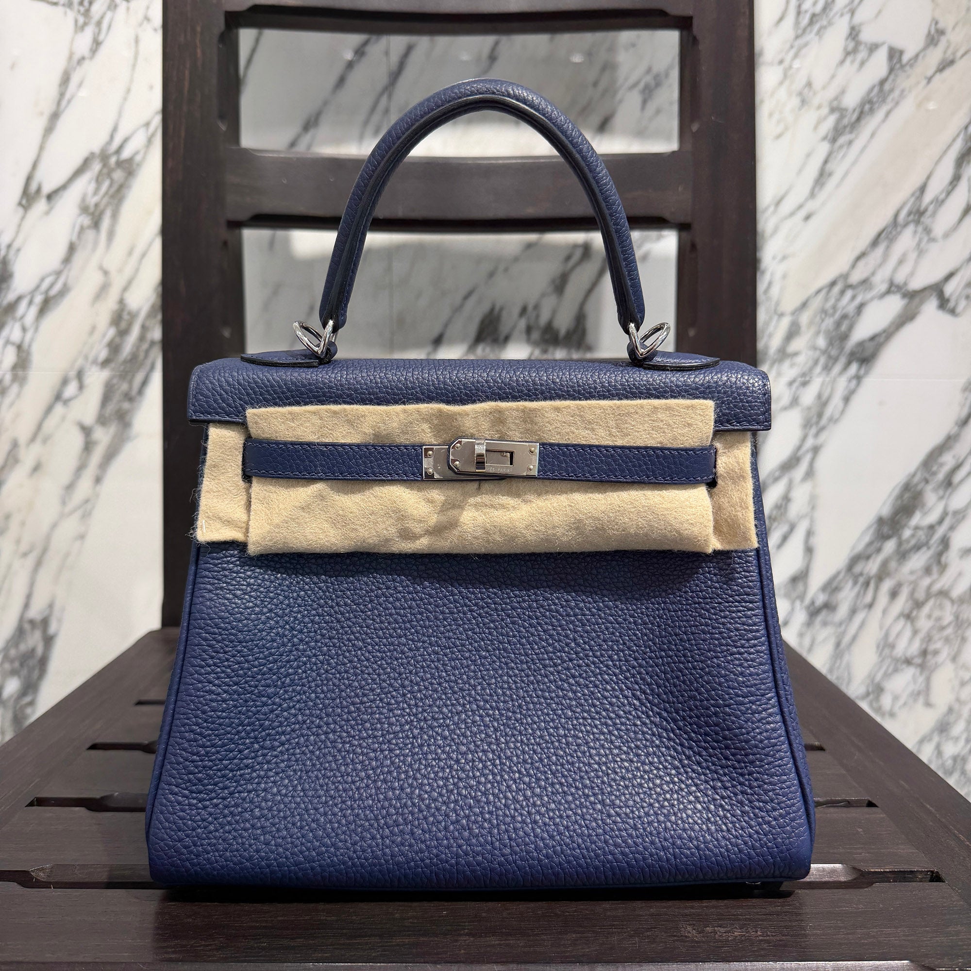 HERMES KELLY 25 Hand Bag "Blue Sapphire" Z刻印 エルメス ケリー25 ハンドバッグ "ブルー・サフィール" Z刻印