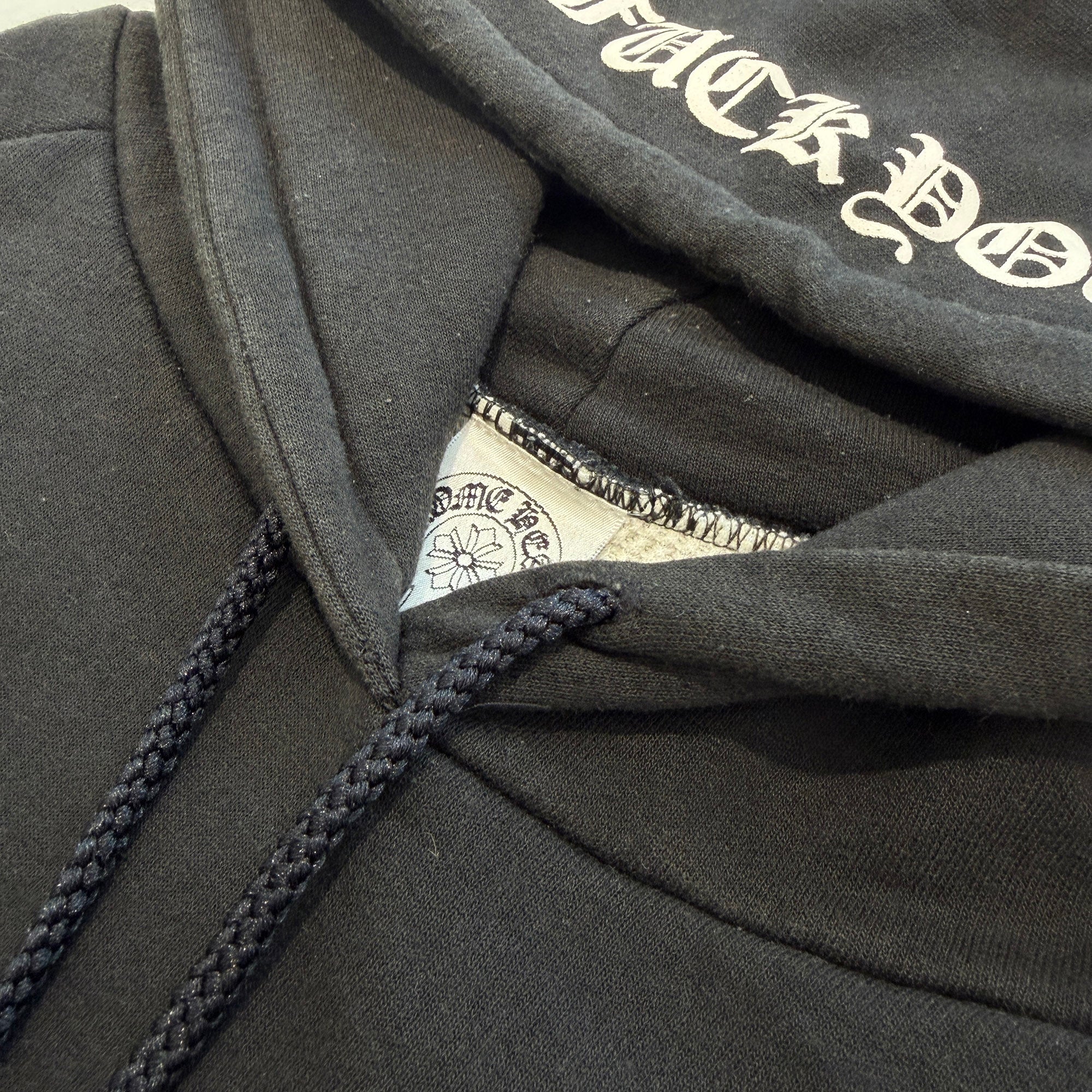CHROME HEARTS Back Horseshoe Arm Logo Thermal Pullover Hoodie Size M クロムハーツ ファックユー バック ホースシュー サーマル プルオーバーフーディ サイズM
