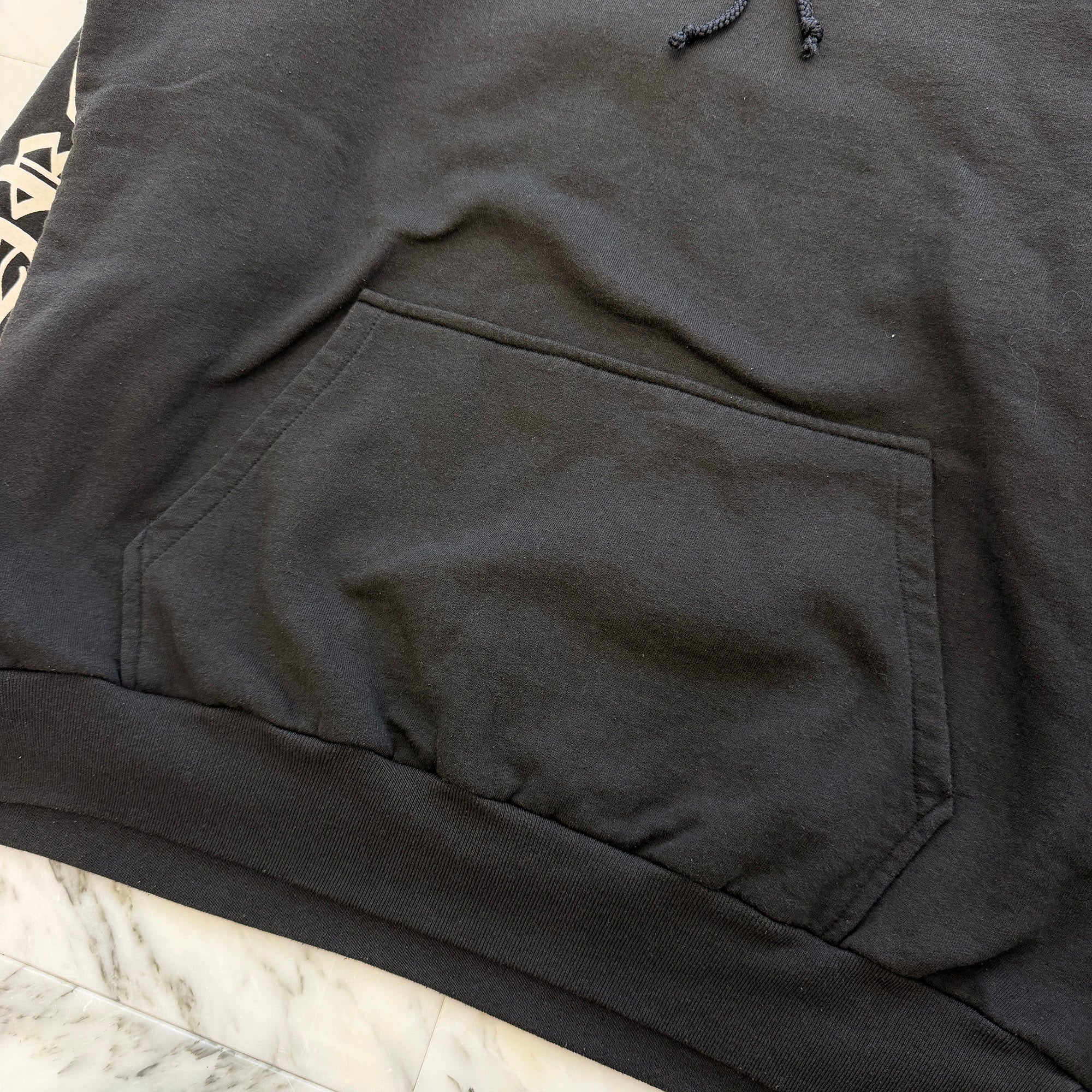 CHROME HEARTS Back Horseshoe Arm Logo Thermal Pullover Hoodie Size M クロムハーツ ファックユー バック ホースシュー サーマル プルオーバーフーディ サイズM