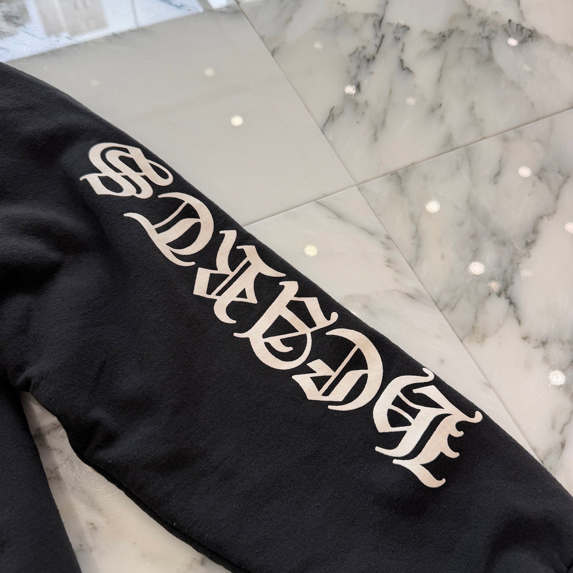 CHROME HEARTS Back Horseshoe Arm Logo Thermal Pullover Hoodie Size M クロムハーツ ファックユー バック ホースシュー サーマル プルオーバーフーディ サイズM
