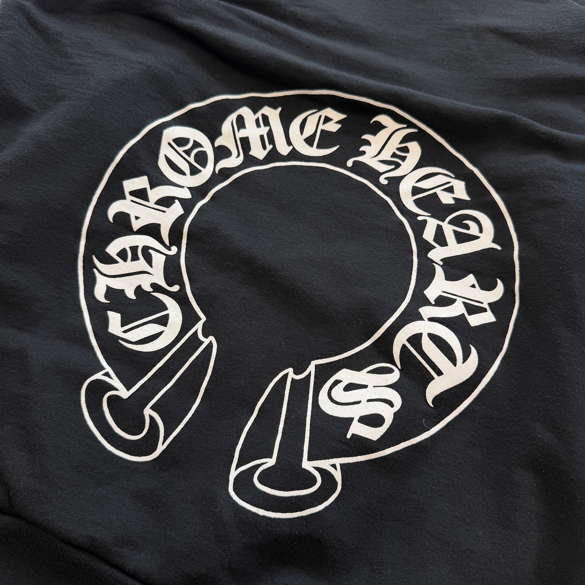 CHROME HEARTS Back Horseshoe Arm Logo Thermal Pullover Hoodie Size M クロムハーツ ファックユー バック ホースシュー サーマル プルオーバーフーディ サイズM