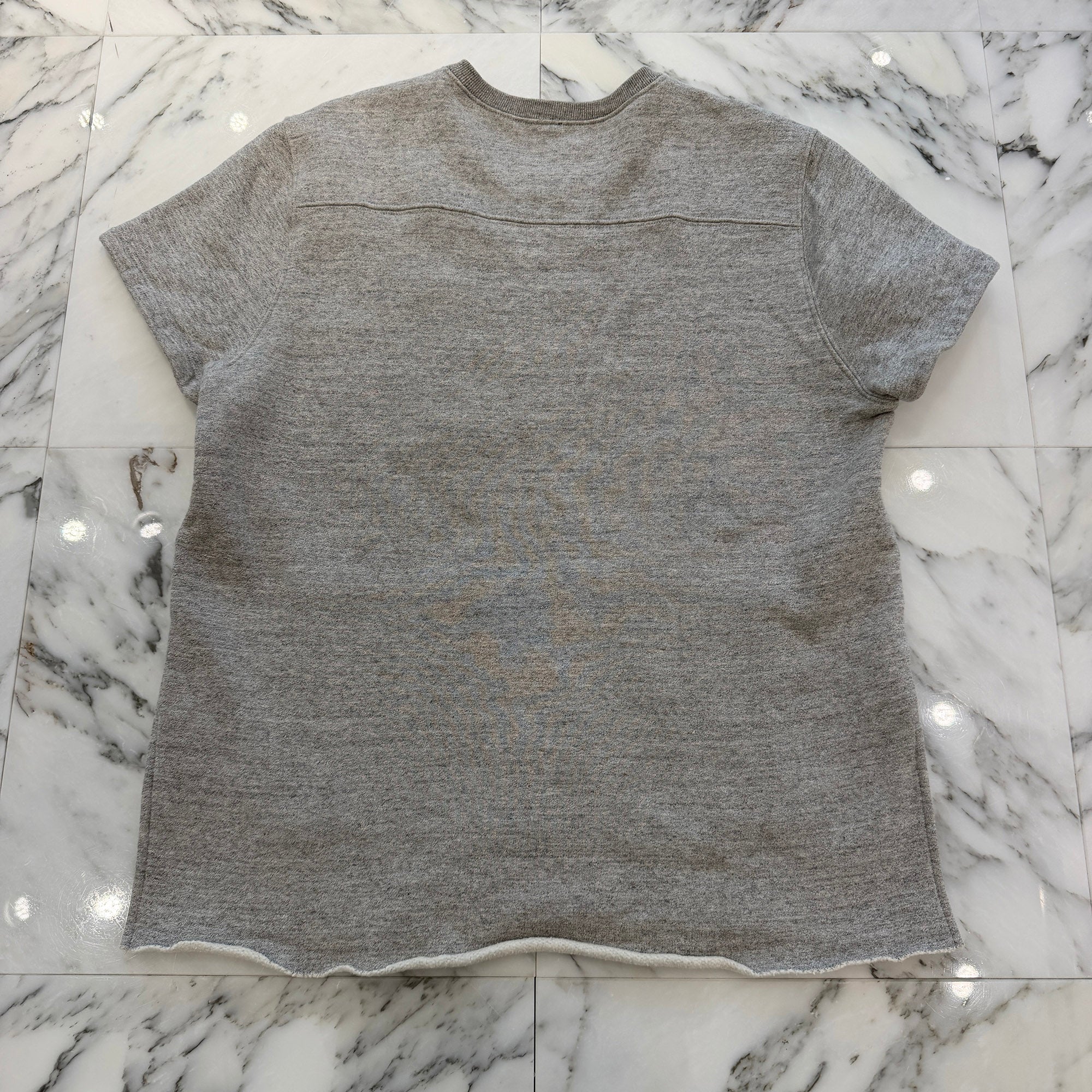 CHROME HEARTS Y NOT Cemetery Cross Leather Patch Pocket Sweat Tee Size XL クロムハーツ ワイノット セメタリークロス レザーパッチ ポケット スウェット Tシャツ サイズXL