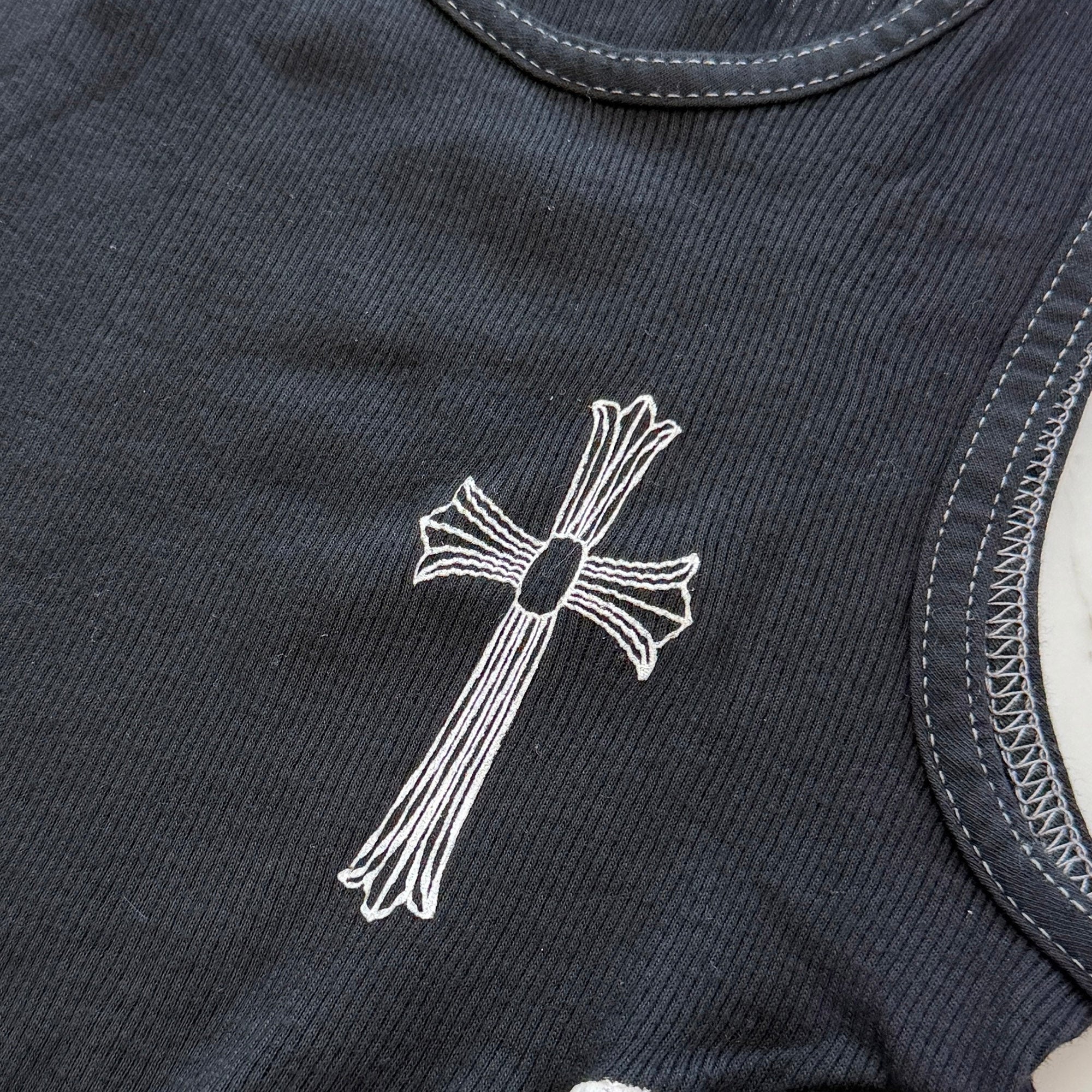 CHROME HEARTS CH Cross Side Vertical Logo Fuck You Tank Top Size S クロムハーツ CHクロス サイド ヴァーティカルロゴ ファックユー タンクトップ サイズS