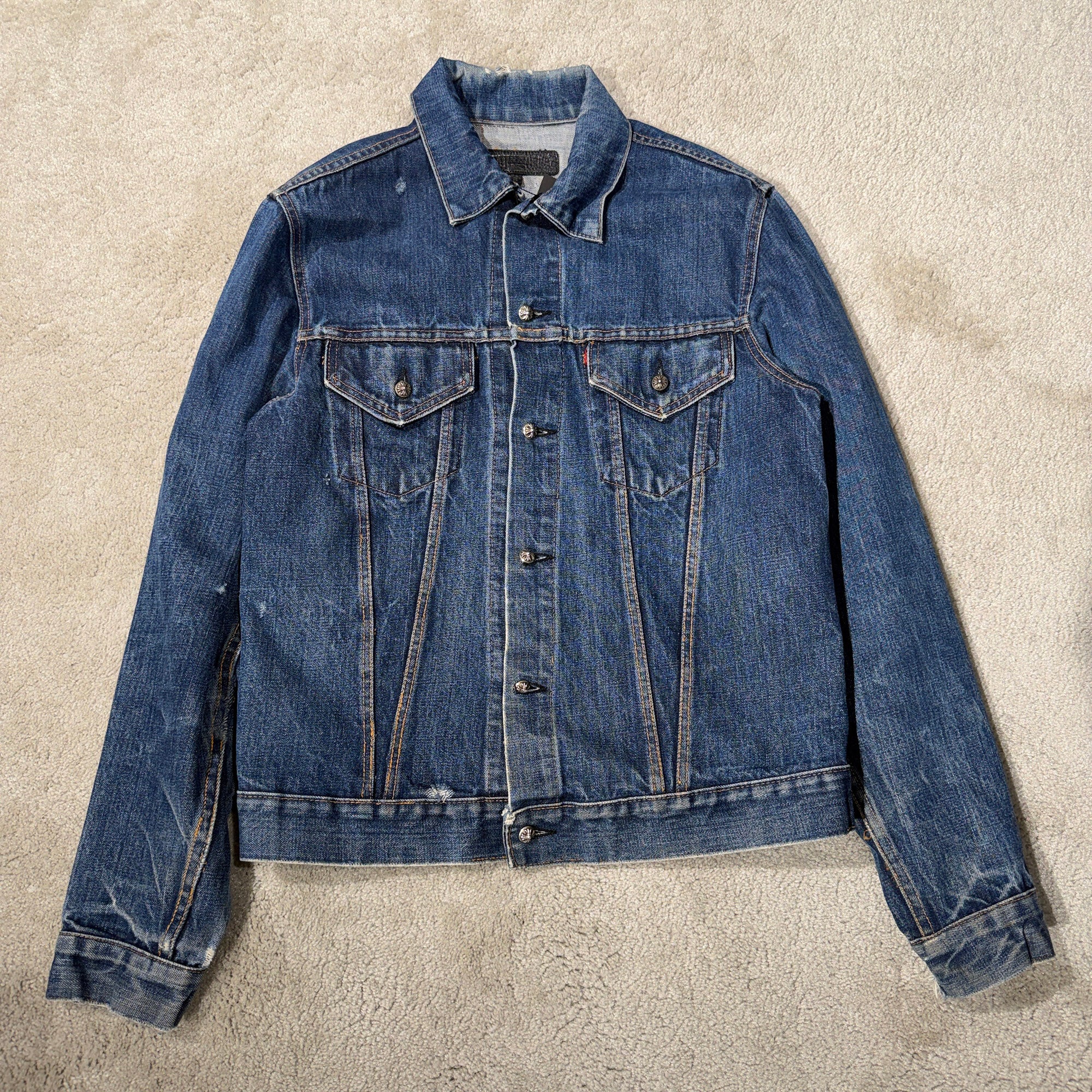 CHROME HEARTS × Levi's Body VNTG Cross Ball Denim Jacket Size S クロムハーツ × リーバイスボディ ヴィンテージ クロスボール デニムジャケット サイズS