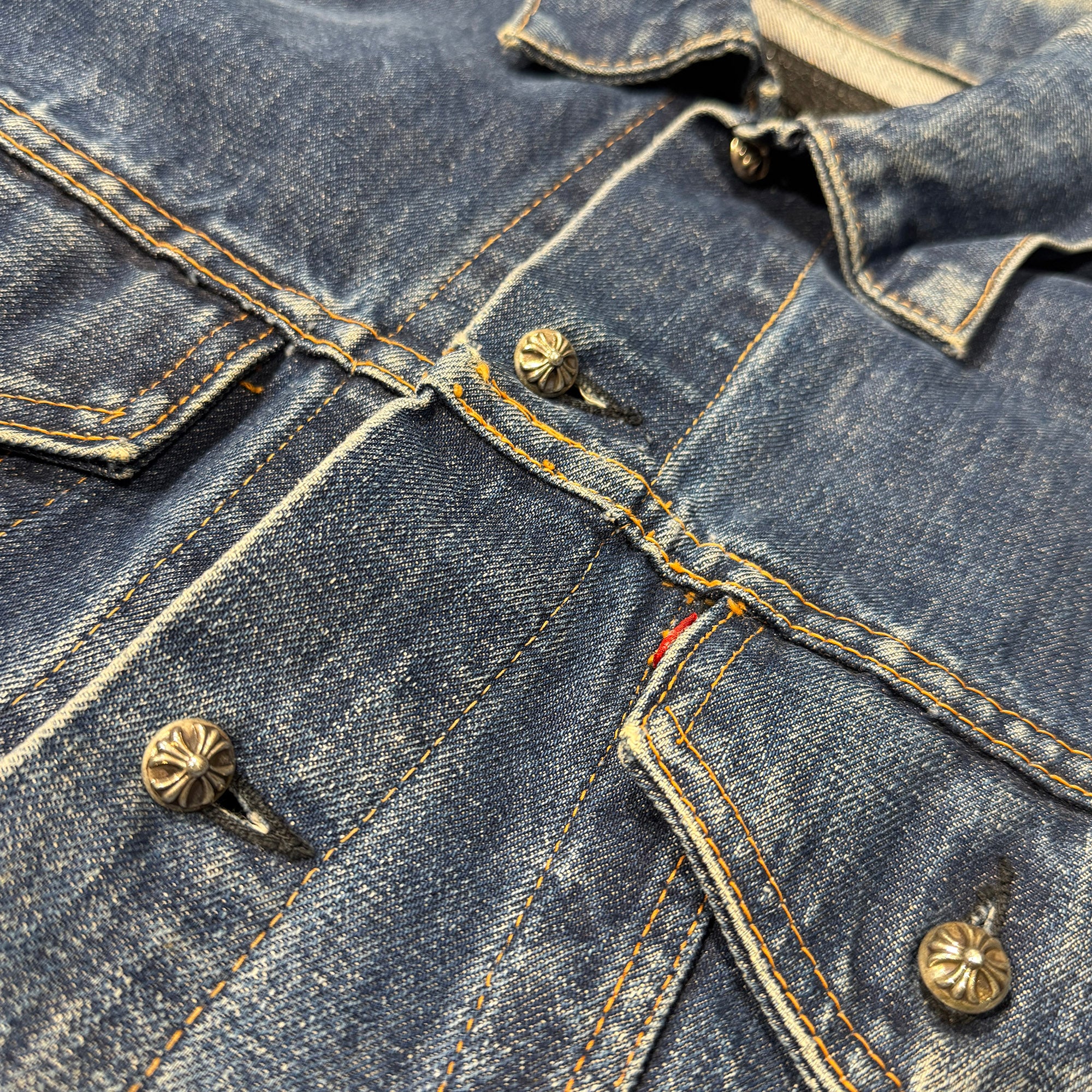 CHROME HEARTS × Levi's Body VNTG Cross Ball Denim Jacket Size S クロムハーツ × リーバイスボディ ヴィンテージ クロスボール デニムジャケット サイズS