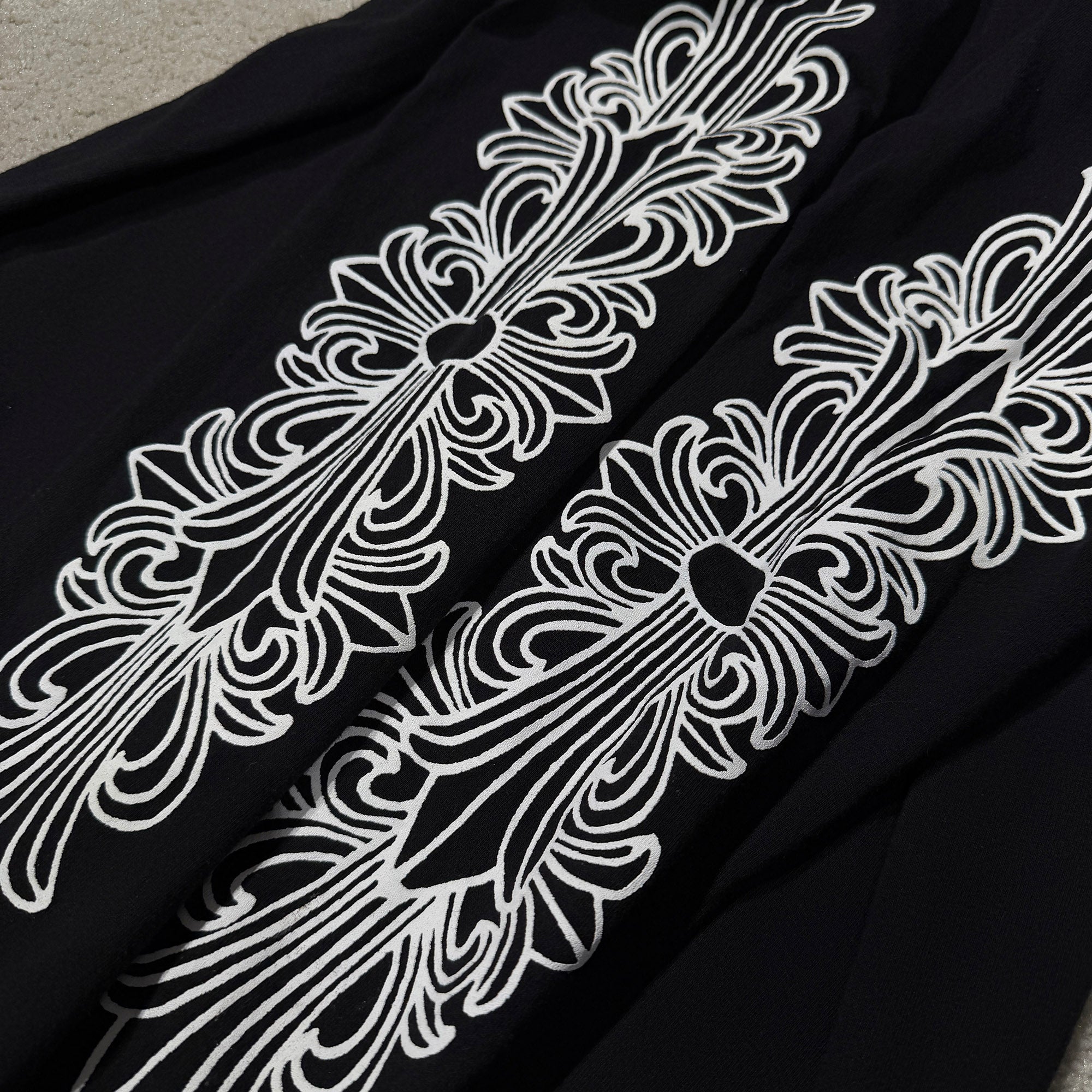 CHROME HEARTS London Limited Floral Cross Horseshoe Long Sleeve Tee L クロムハーツ ロンドン限定 フローラルクロス ホースシュー ロングスリーブ Tシャツ サイズL