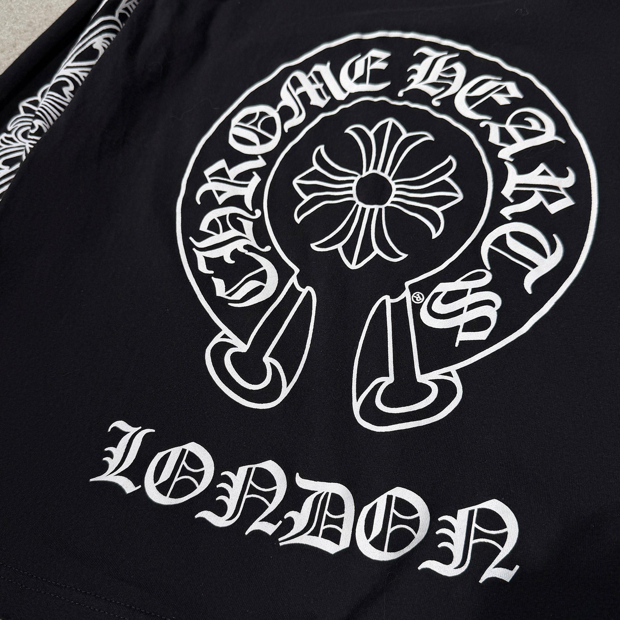 CHROME HEARTS London Limited Floral Cross Horseshoe Long Sleeve Tee L クロムハーツ ロンドン限定 フローラルクロス ホースシュー ロングスリーブ Tシャツ サイズL