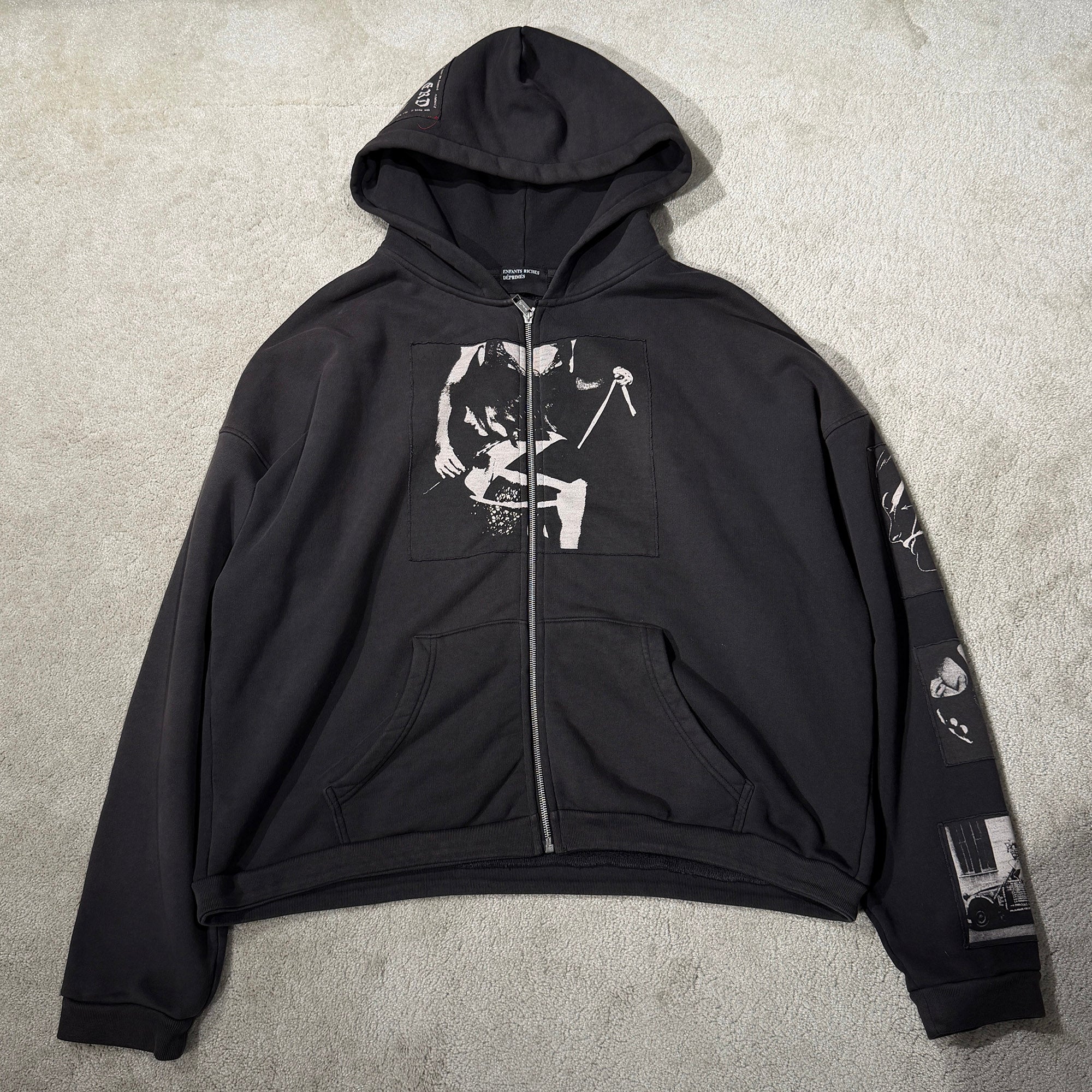 Enfants Riches Déprimés 2024AW Asphyxiation Assemblage Zip Up Hoodie 020-446 Size XL アンファン リッシュ デプリメ アフィクシエイション アッサンブラージュ ジップアップフーディ サイズXL