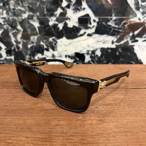 CHROME HEARTS BOX-OFFICER Sunglasses Emerald Dagger Size 56□19-144 クロムハーツ ボックスオフィサー サングラス エメラルドダガー サイズ56□19-144