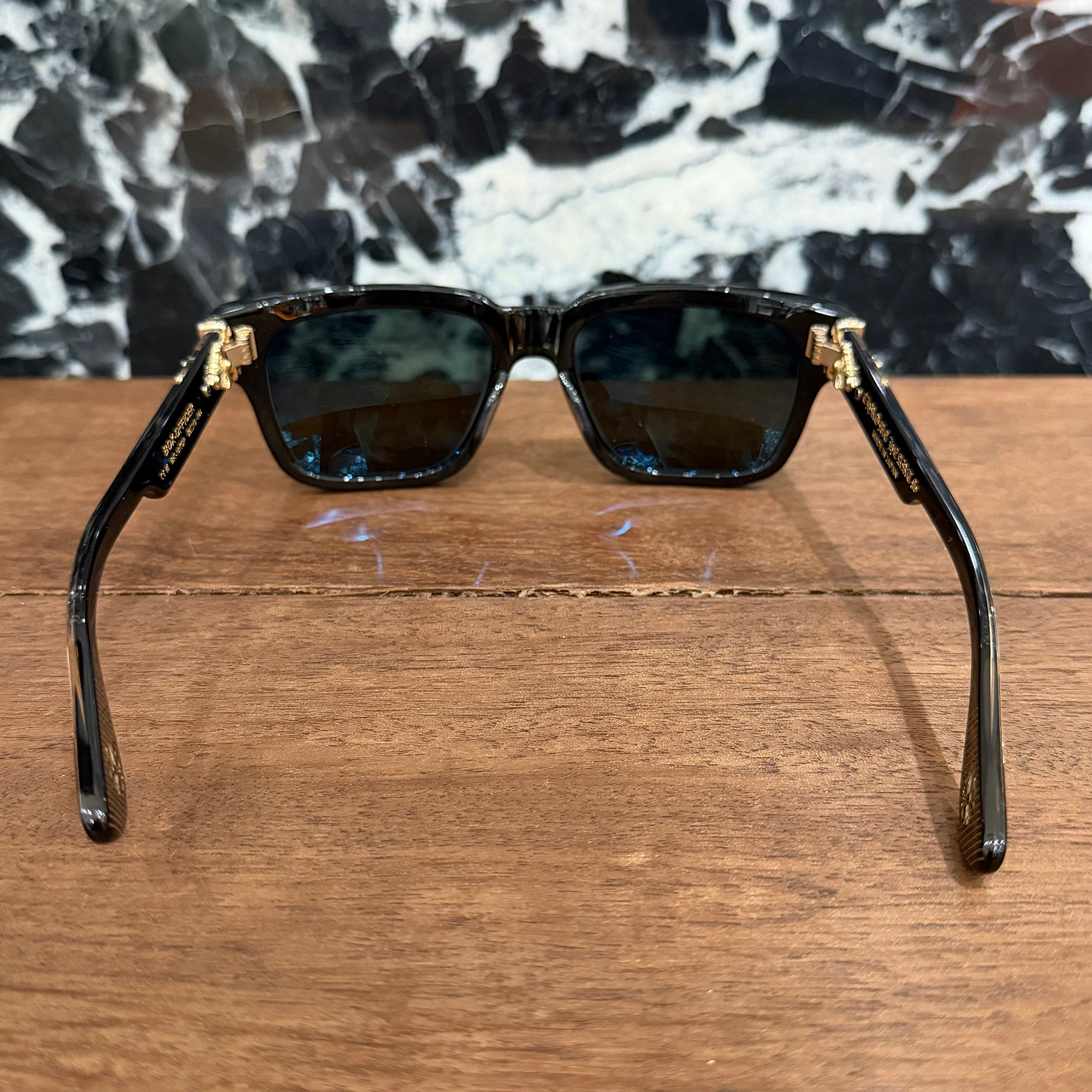 CHROME HEARTS BOX-OFFICER Sunglasses Emerald Dagger Size 56□19-144 クロムハーツ ボックスオフィサー サングラス エメラルドダガー サイズ56□19-144