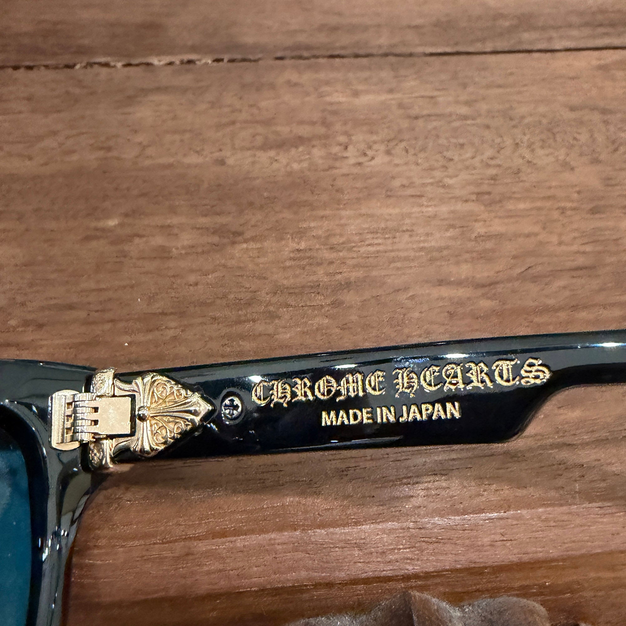 CHROME HEARTS BOX-OFFICER Sunglasses Emerald Dagger Size 56□19-144 クロムハーツ ボックスオフィサー サングラス エメラルドダガー サイズ56□19-144