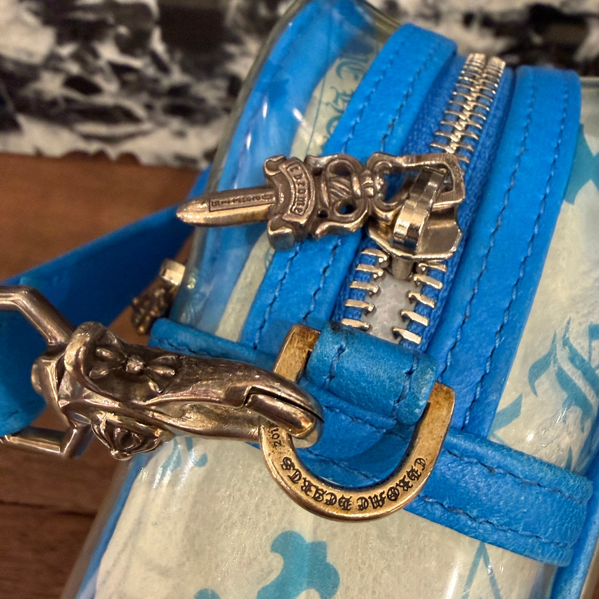 CHROME HEARTS TAKAMINI PVC 3 Cemetery Cross Patch Leather Shoulder Bag クロムハーツ タカミニ PVC 3セメタリークロスパッチ レザーショルダーバッグ