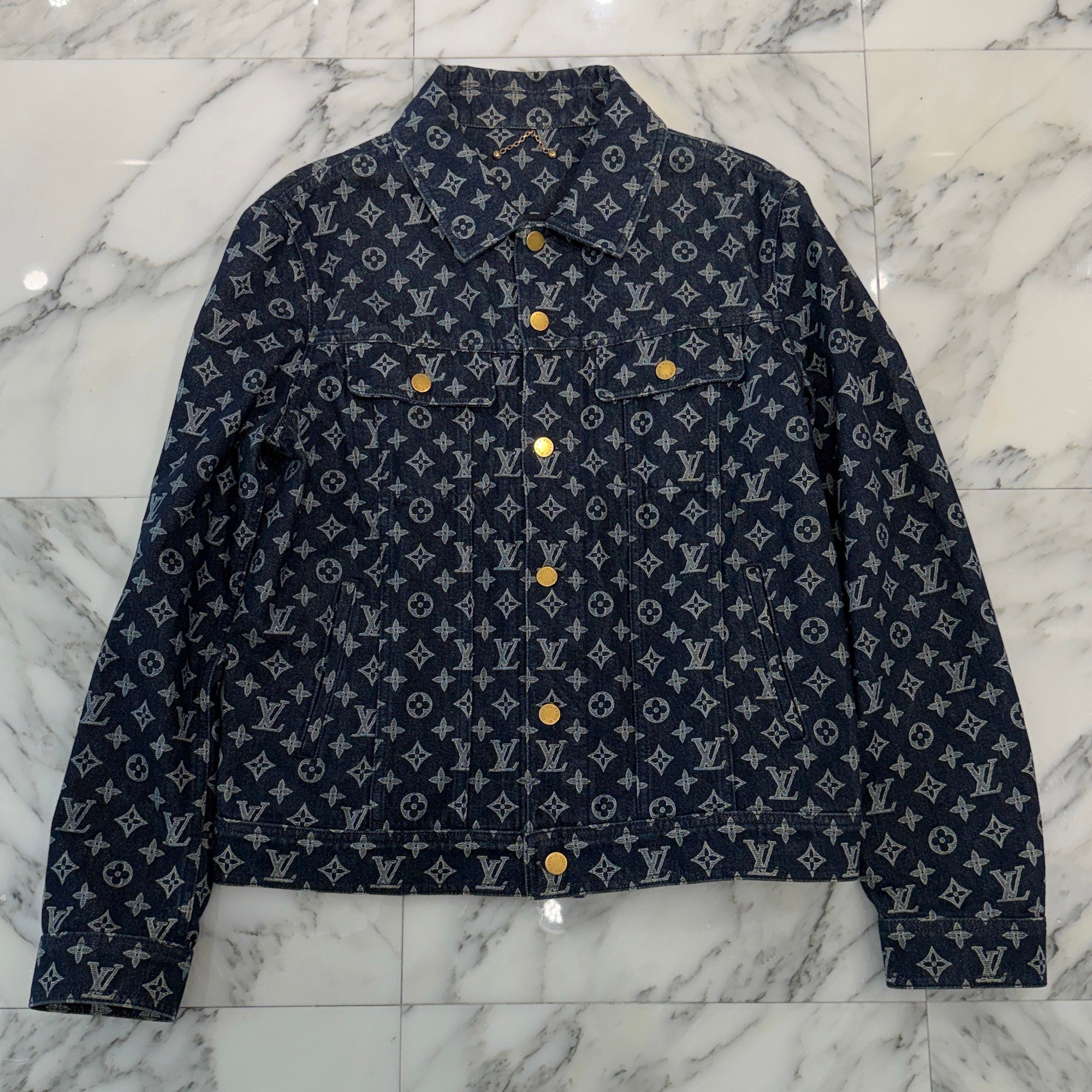 LOUIS VUITTON 2018AW Monogram Denim Jacket Size 50 ルイヴィトン モノグラム デニムジャケット サイズ50