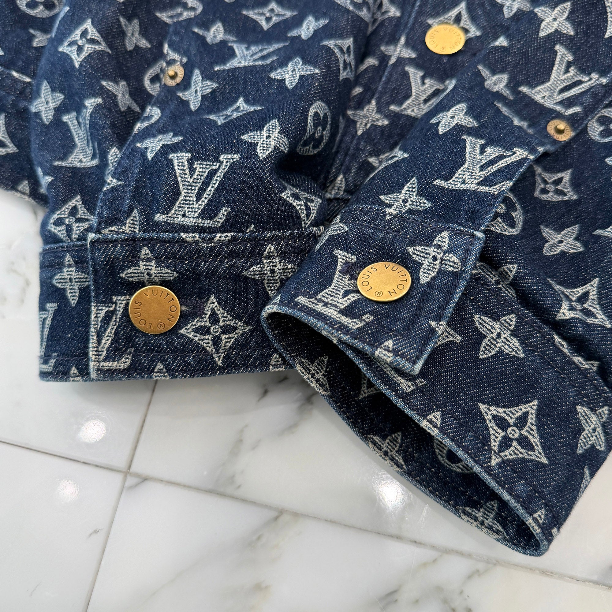 LOUIS VUITTON 2018AW Monogram Denim Jacket Size 50 ルイヴィトン モノグラム デニムジャケット サイズ50