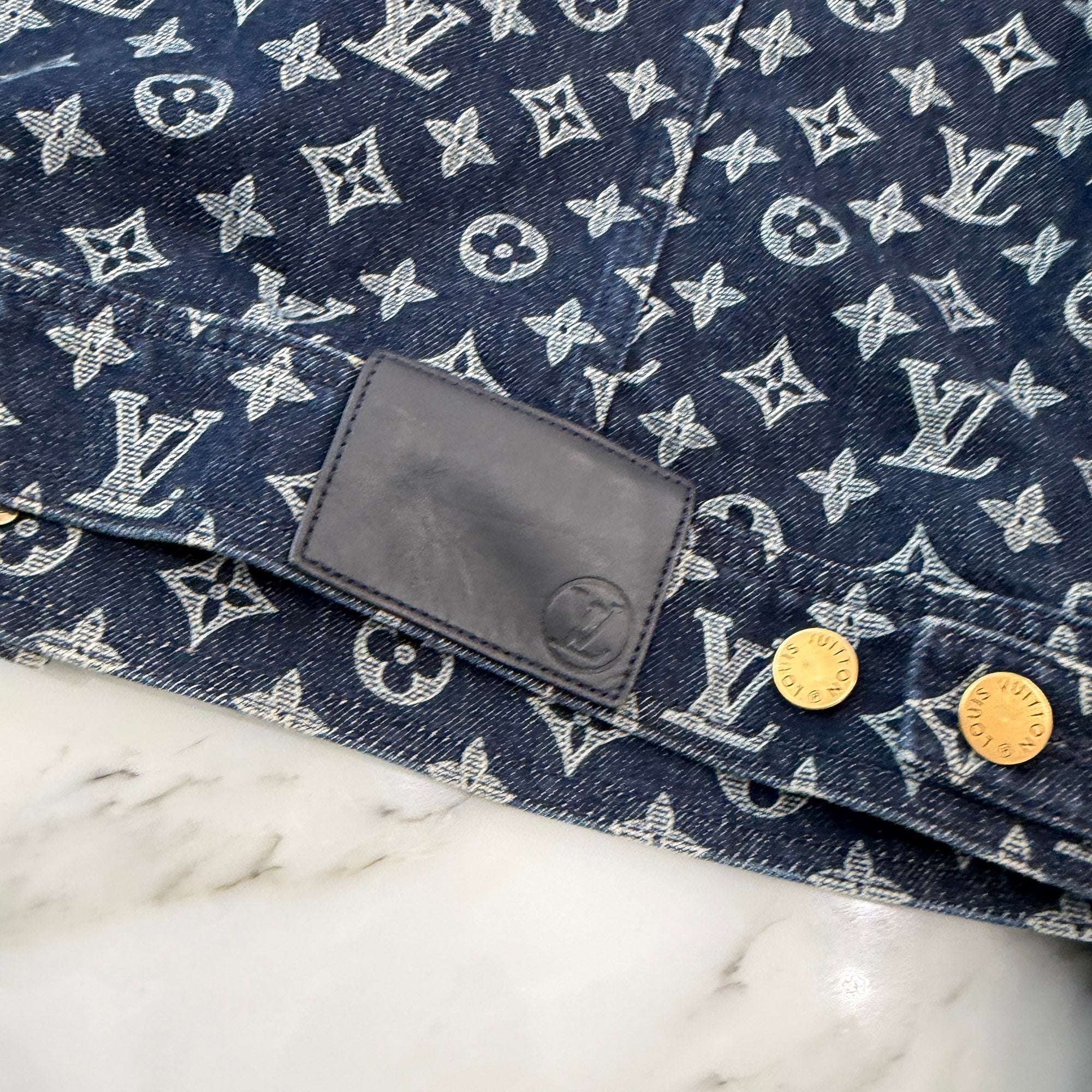 LOUIS VUITTON 2018AW Monogram Denim Jacket Size 50 ルイヴィトン モノグラム デニムジャケット サイズ50