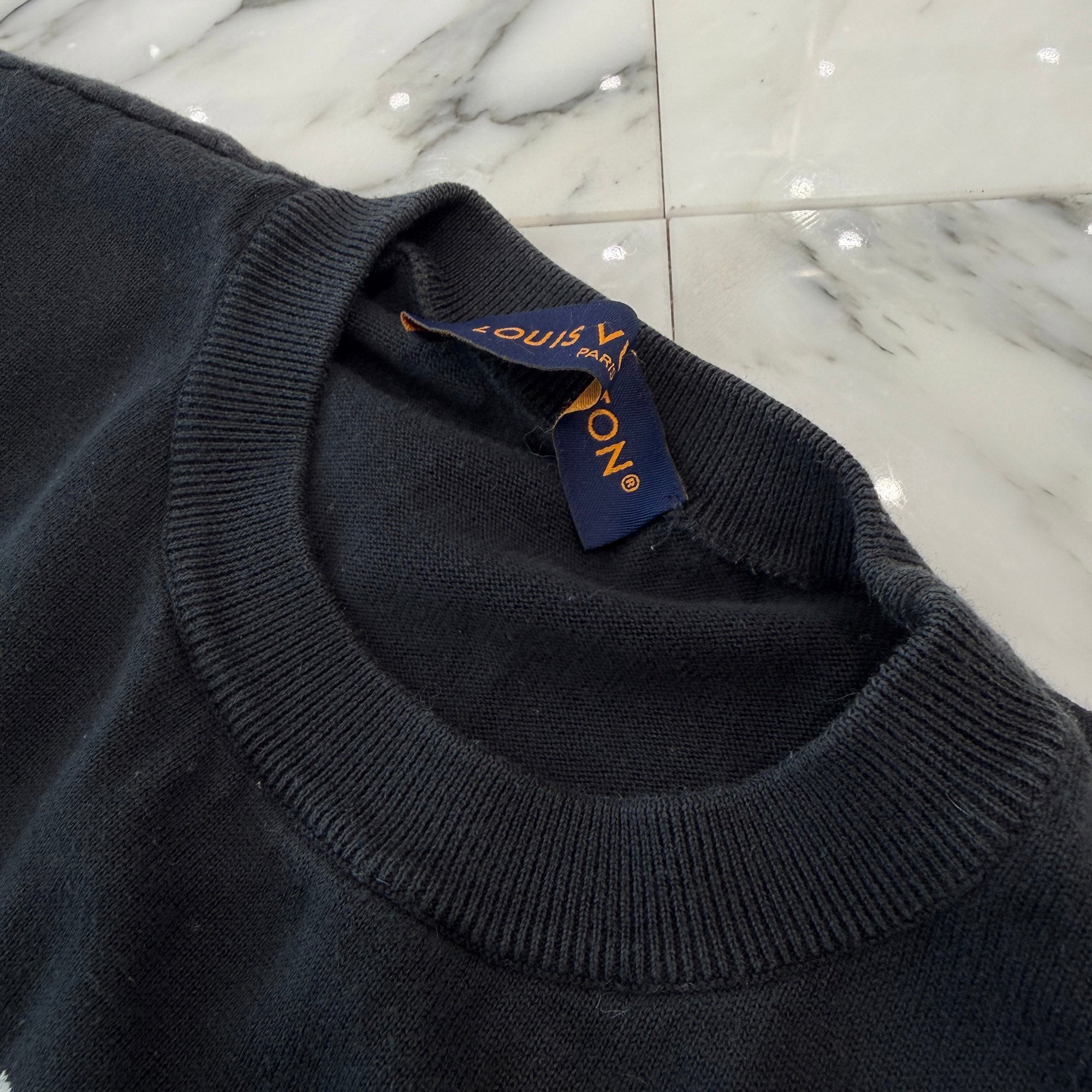LOUIS VUITTON 2023AW Studio Graphic Knit Tee HPN83W Size M ルイヴィトン スタジオグラフィック ニットTシャツ サイズM