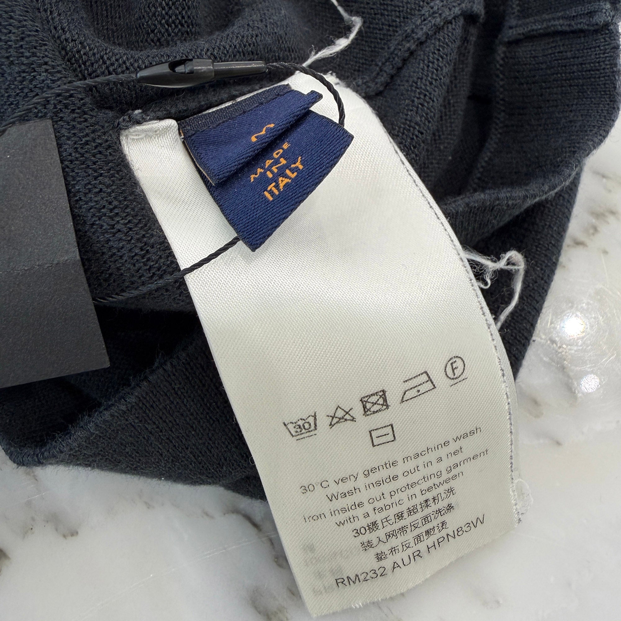 LOUIS VUITTON 2023AW Studio Graphic Knit Tee HPN83W Size M ルイヴィトン スタジオグラフィック ニットTシャツ サイズM