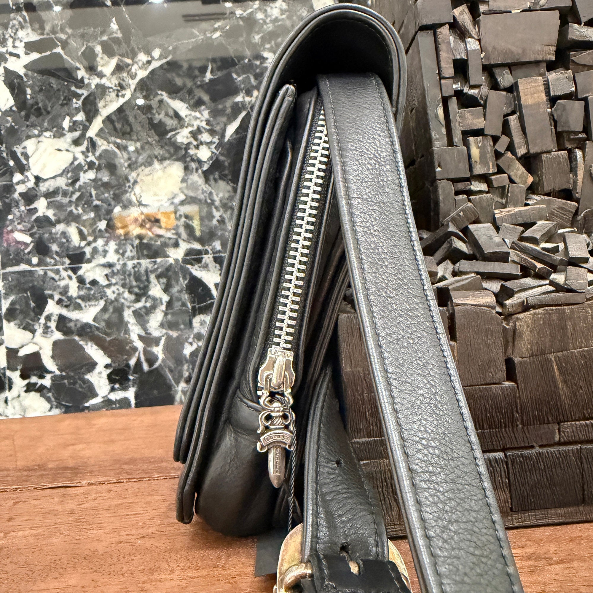 CHROME HEARTS MILO Large Dagger Leather Shoulder Bag クロムハーツ マイロ ラージダガー レザーショルダーバッグ