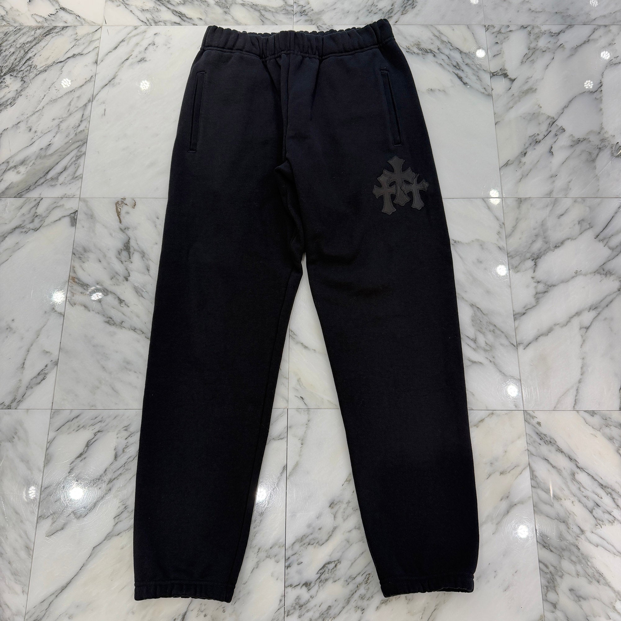 CHROME HEARTS Y NOT 3 Cemetery Cross Patch Sweat Pants Size M クロムハーツ ワイノット 3セメタリークロスパッチ スウェットパンツ サイズM