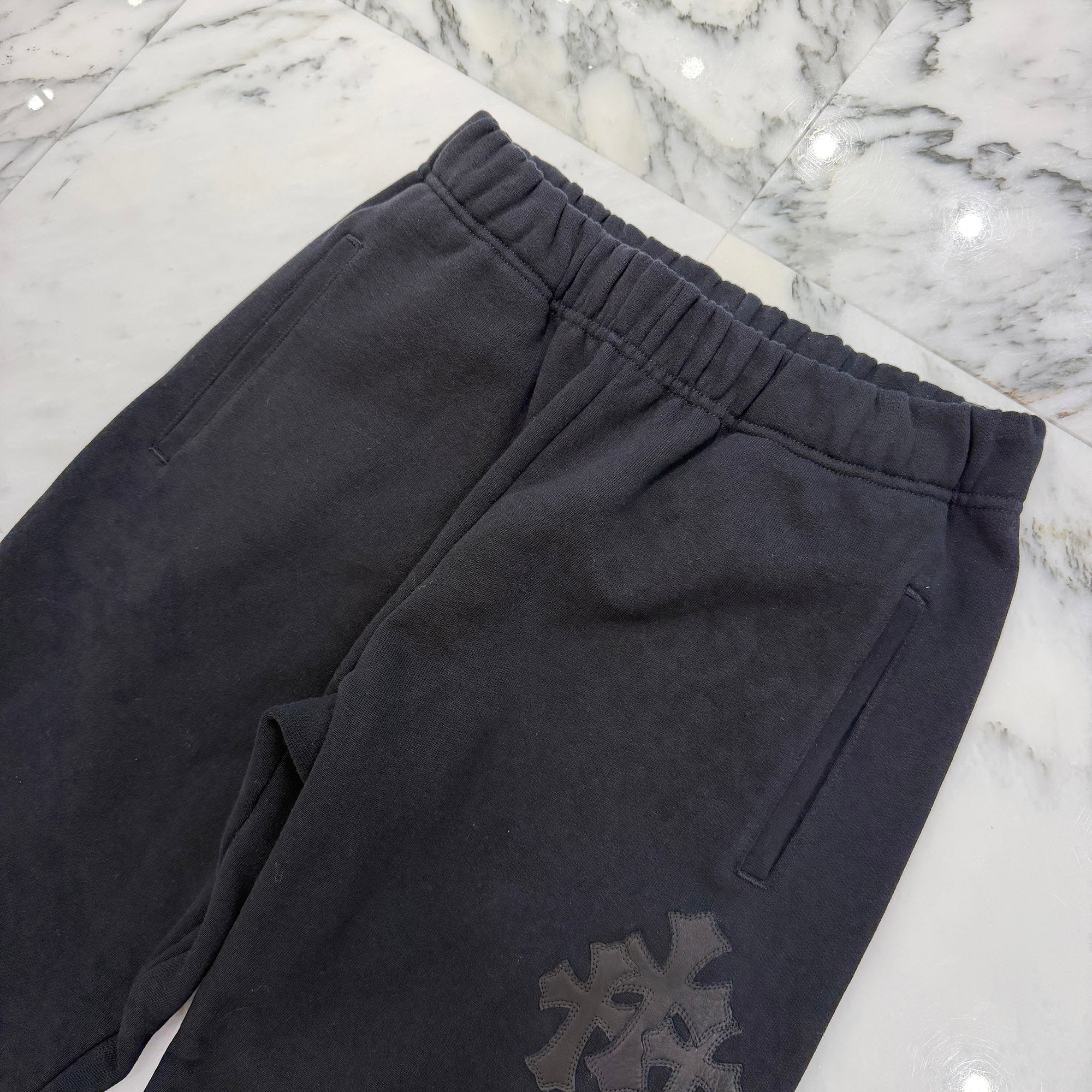 CHROME HEARTS Y NOT 3 Cemetery Cross Patch Sweat Pants Size M クロムハーツ ワイノット 3セメタリークロスパッチ スウェットパンツ サイズM