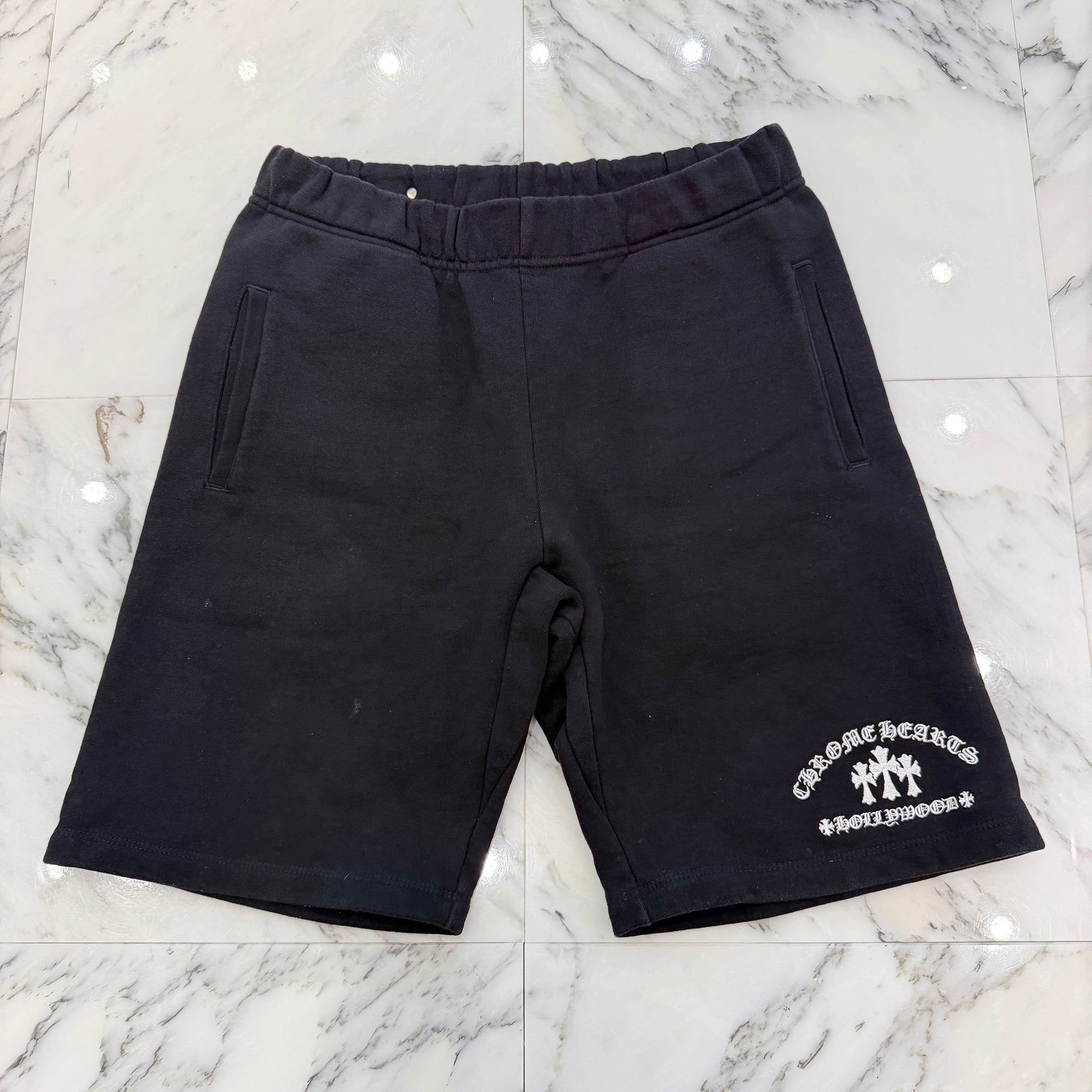 CHROME HEARTS Y NOT King Taco 3 Cemetery Cross Sweat Shorts Size M クロムハーツ ワイノット キングタコ 3セメタリークロス スウェットショーツ ショートパンツ サイズM