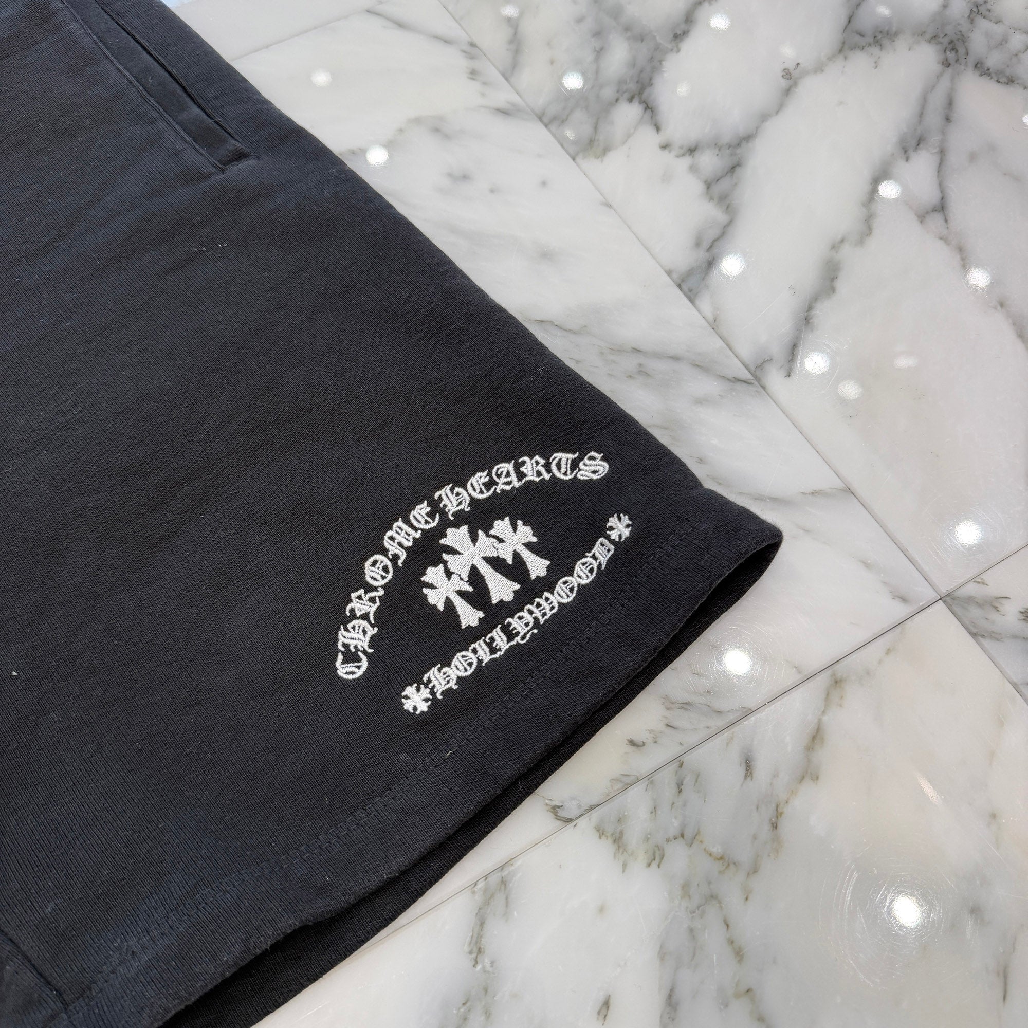 CHROME HEARTS Y NOT King Taco 3 Cemetery Cross Sweat Shorts Size M クロムハーツ ワイノット キングタコ 3セメタリークロス スウェットショーツ ショートパンツ サイズM