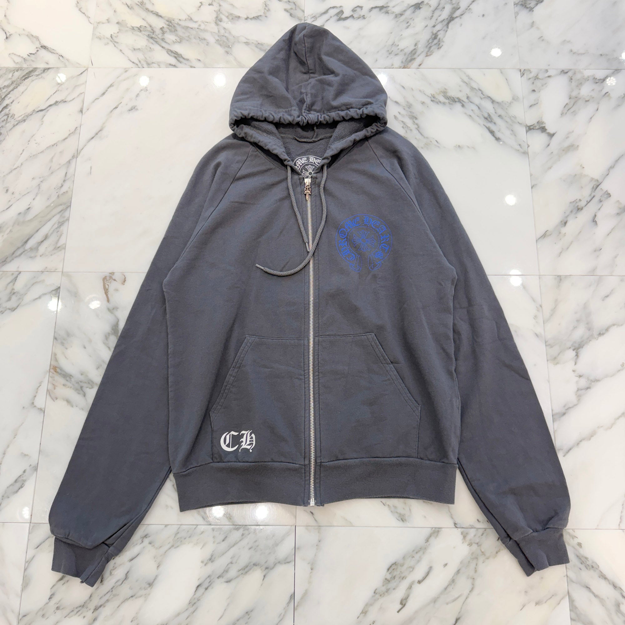 CHROME HEARTS Back Celtic Cross Horseshoe Zip Up Hoodie Size M クロムハーツ バック ケルティッククロス ホースシュージップアップフーディー サイズM