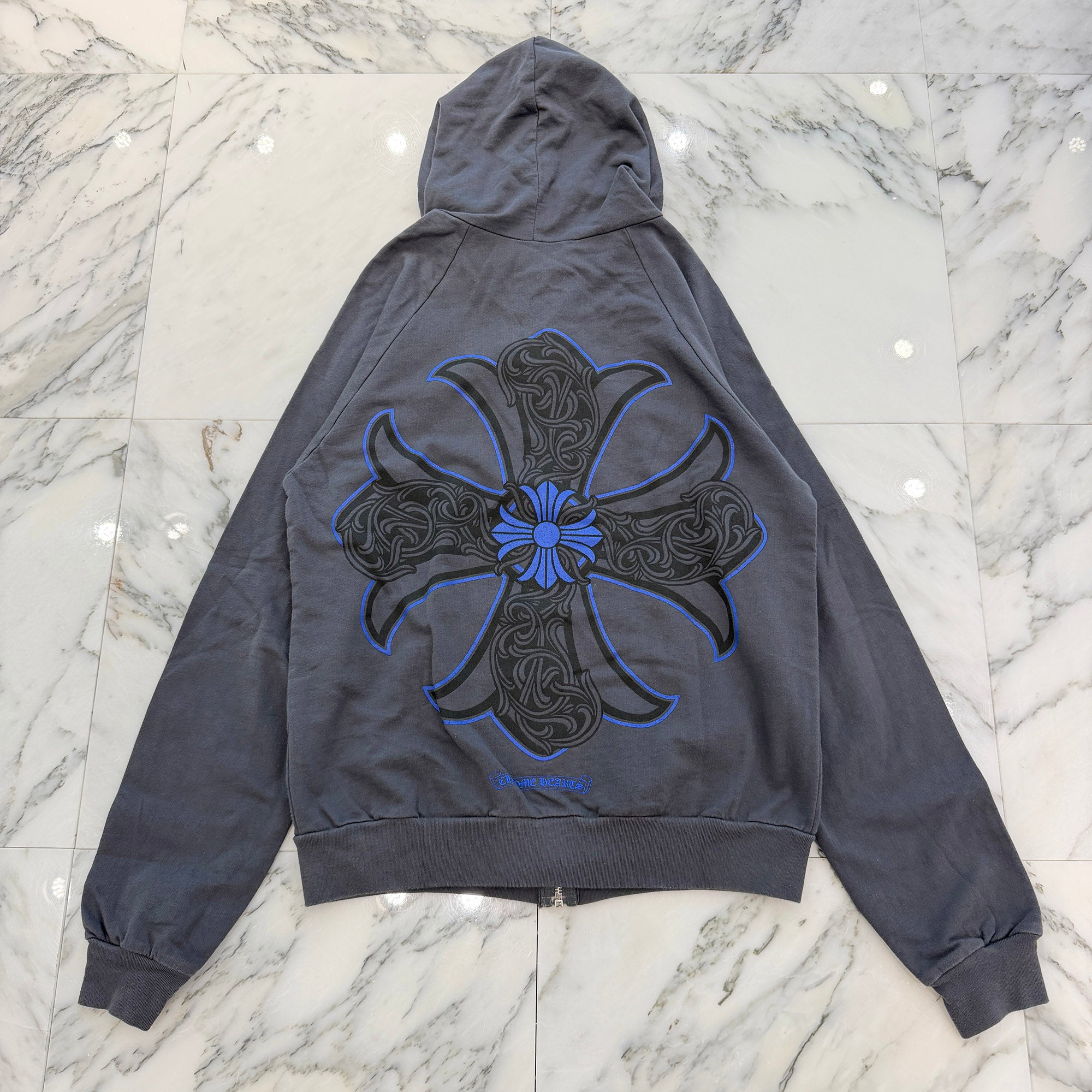 CHROME HEARTS Back Celtic Cross Horseshoe Zip Up Hoodie Size M クロムハーツ バック ケルティッククロス ホースシュージップアップフーディー サイズM