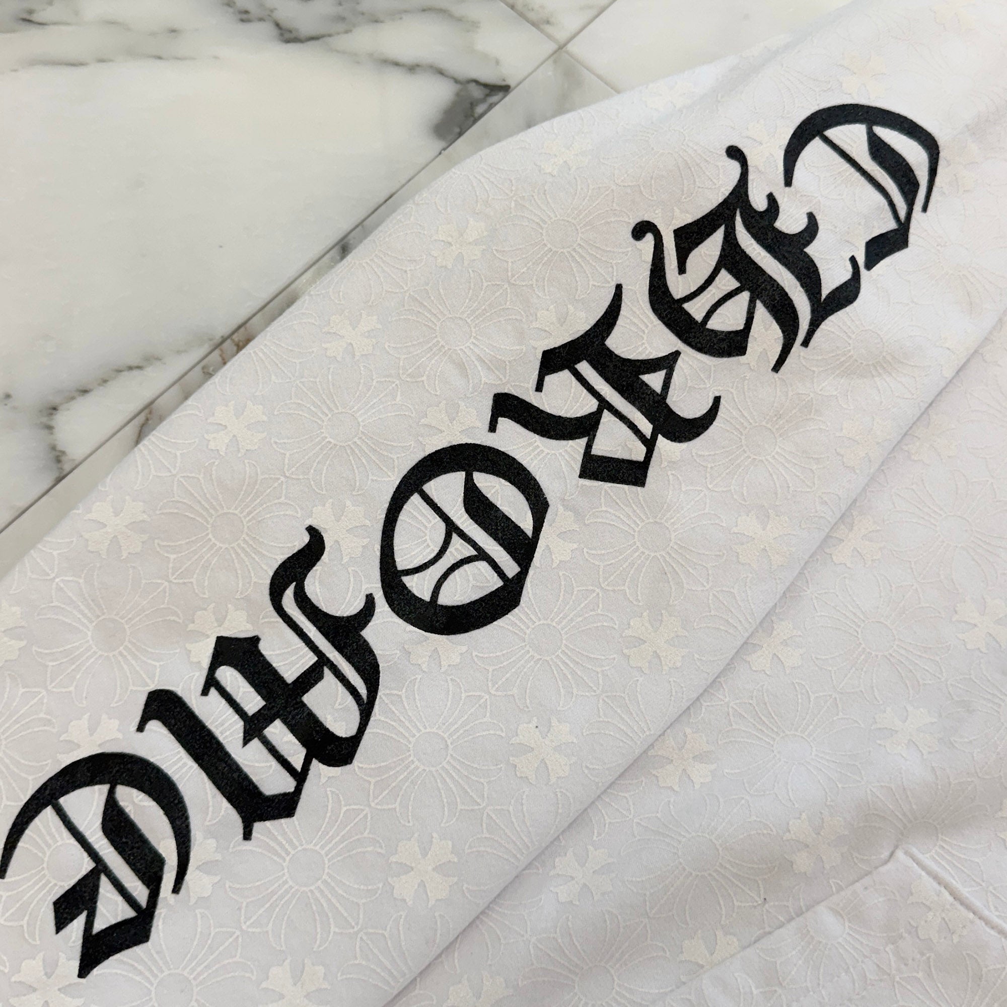 CHROME HEARTS Vertical Logo CH Plus Pullover Hoodie Size L クロムハーツ ヴァーティカルロゴ CHプラス総柄 プルオーバーフーディ サイズL